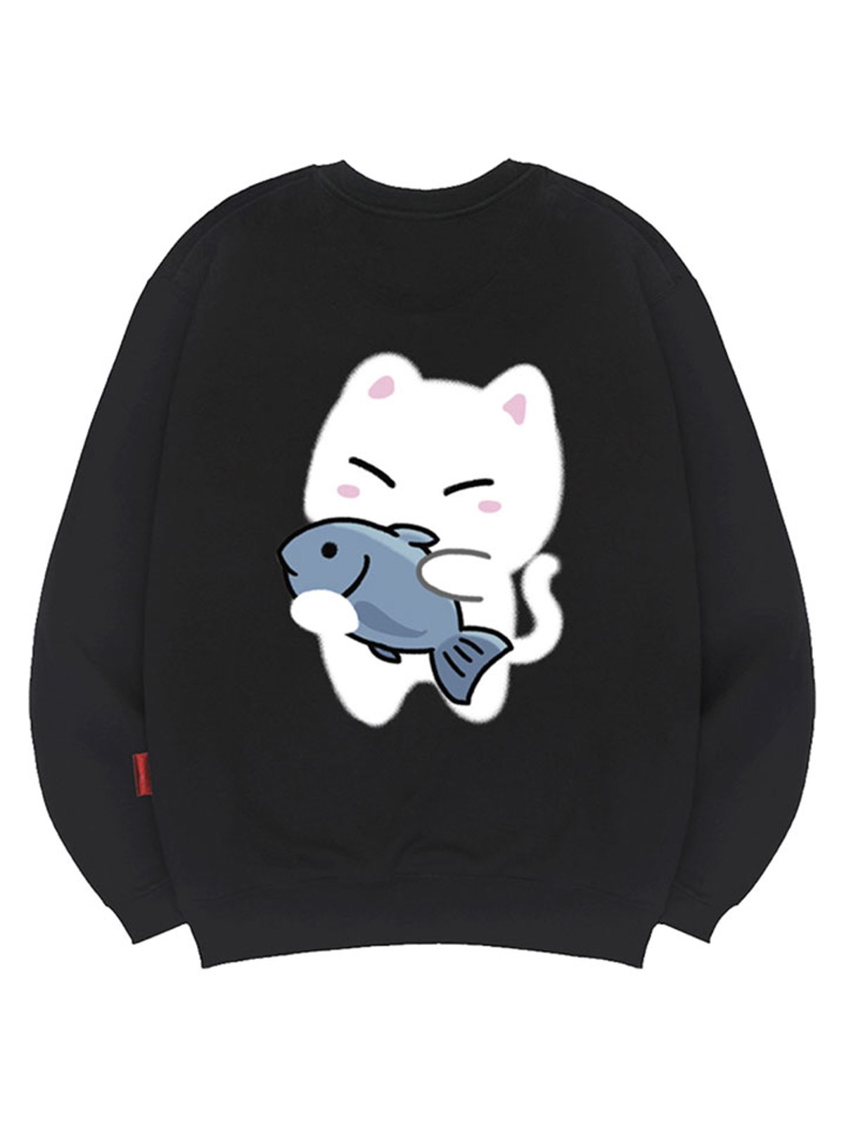 엘라모(LLAMO) 피쉬앤캣 맨투맨 남녀공용 빅사이즈 S~4XL