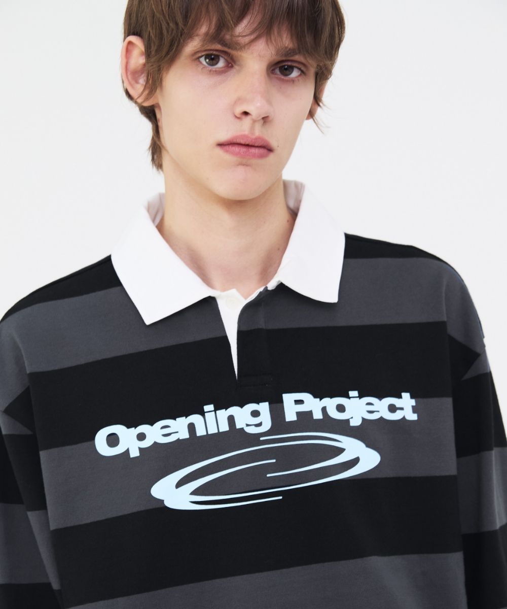 ●OPENING PROJECT●IDENTITY STRIPE COLLAR T SHIRT 男女 人気 MUSINSA公式 | OPENING PROJECT Identity Stripe Collar Half T