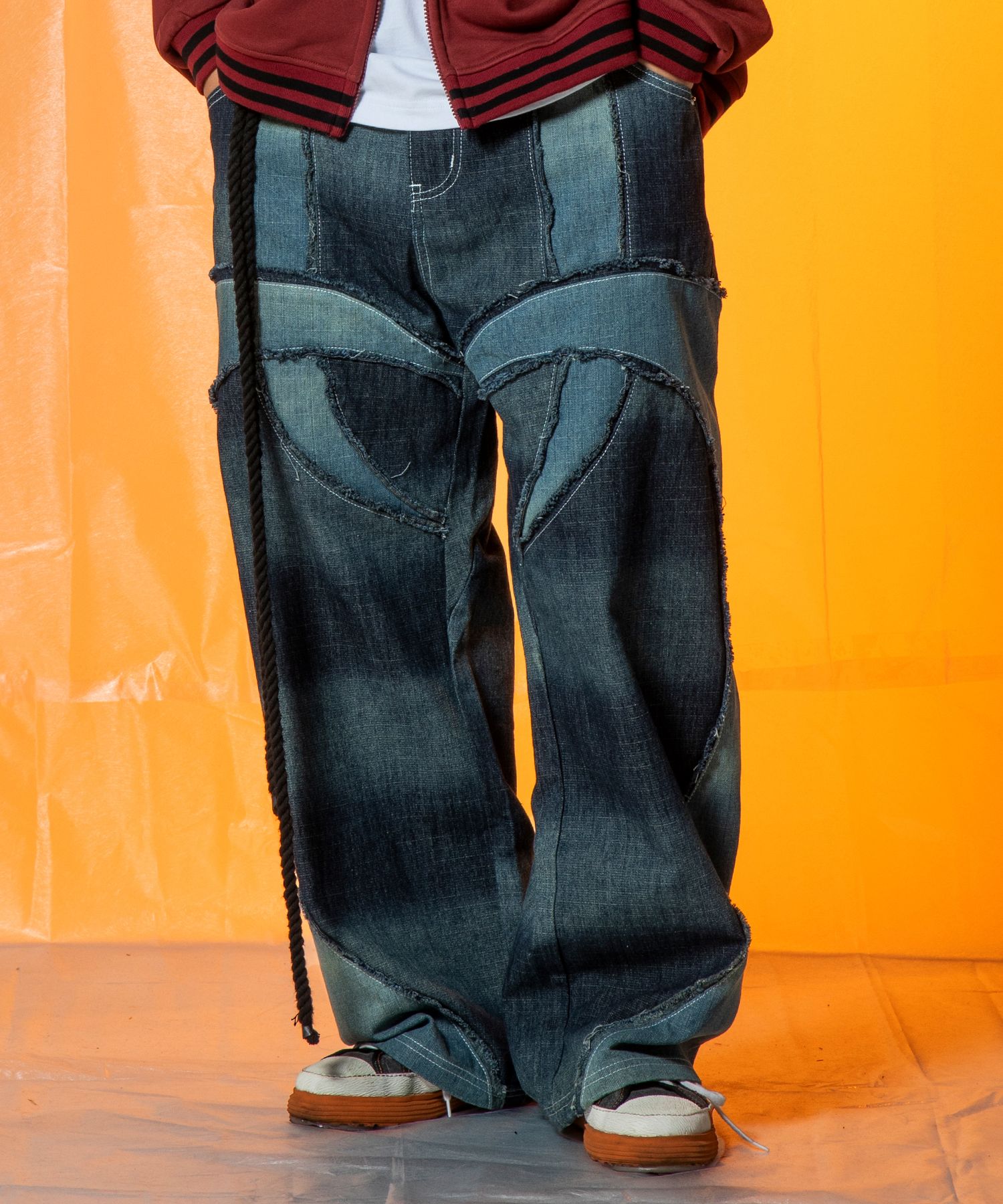 MUSINSA | XTONZ XP250 Tribal Cut Denim Pants (BLUE)