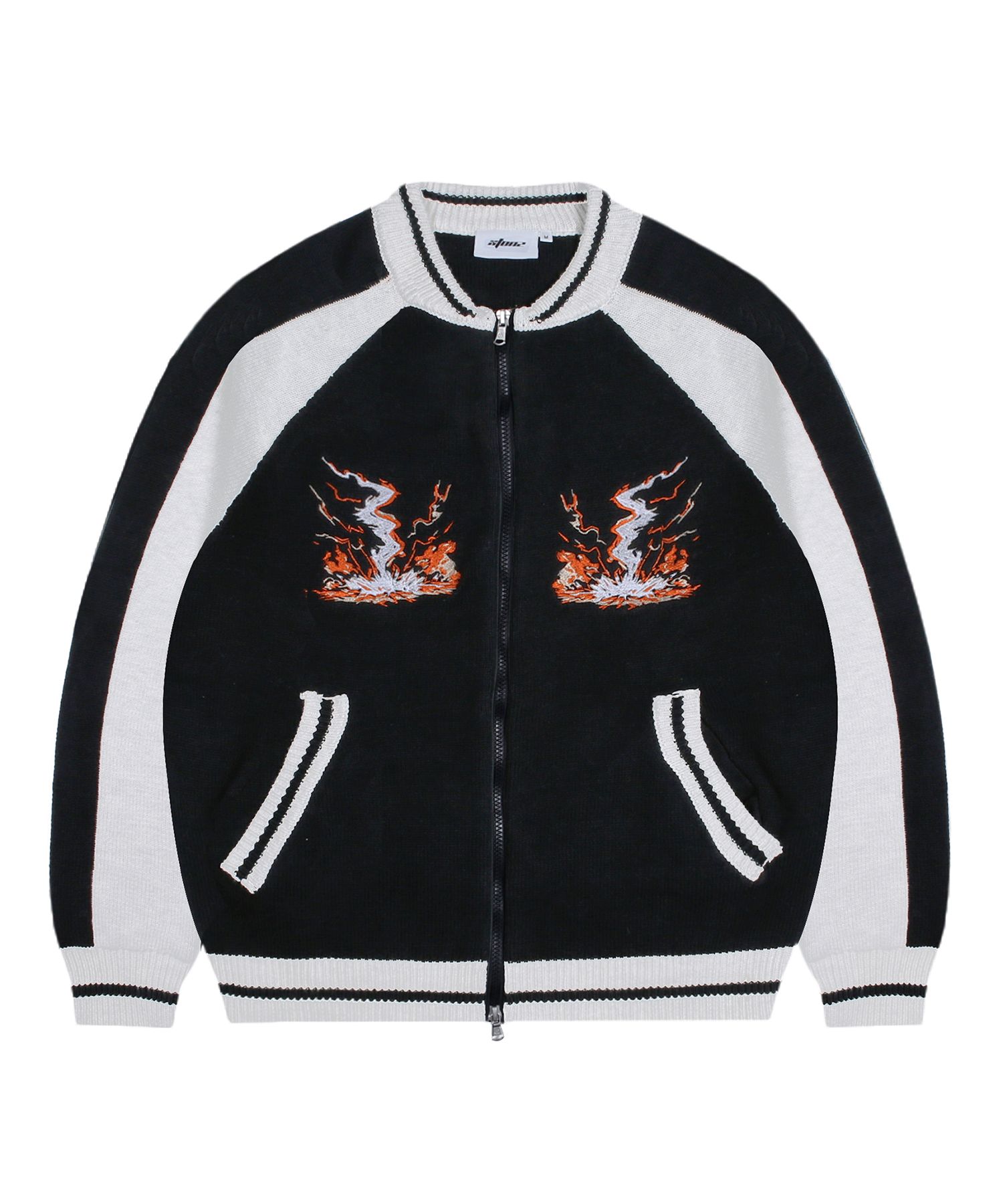 トップスその他 XTONZ XTK095 Hot Rod Souvenir Knit Zip-up BLACK xtk095BK MUSINSA | XTONZ XTK095 Hot Rod Souvenir Knit Zip-up (BLACK)