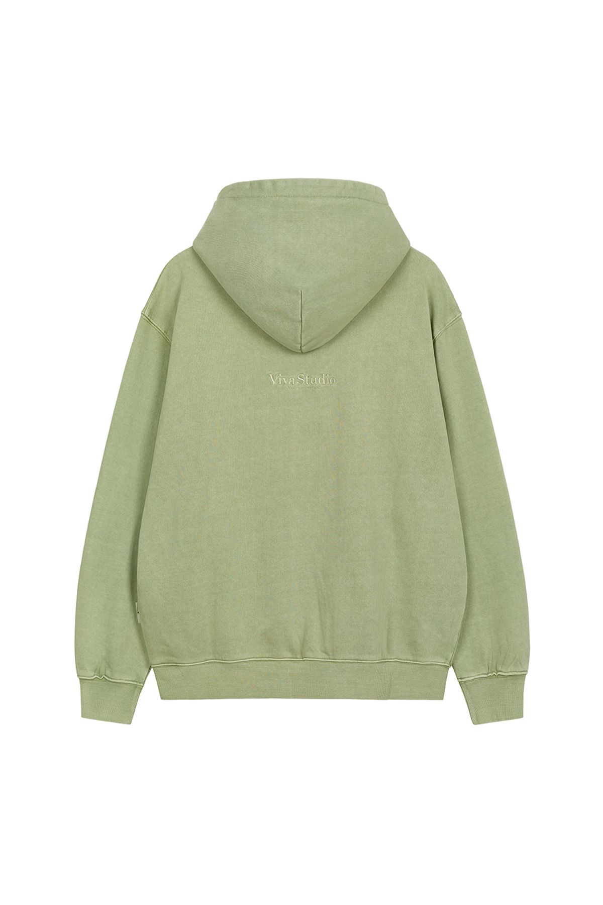 비바스튜디오(VIVASTUDIO) BASIC SYMBOL LOGO HOODIE [LIGHT GREEN]