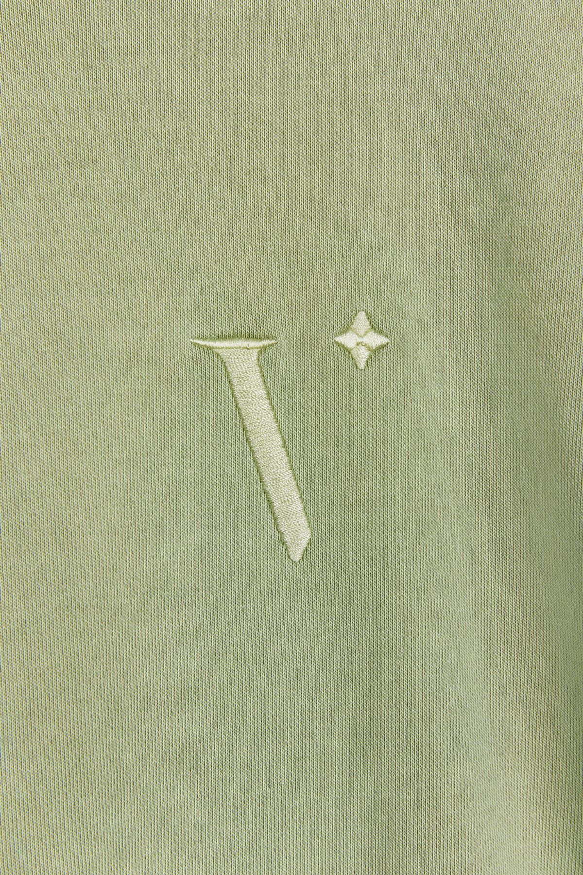 비바스튜디오(VIVASTUDIO) BASIC SYMBOL LOGO HOODIE [LIGHT GREEN]
