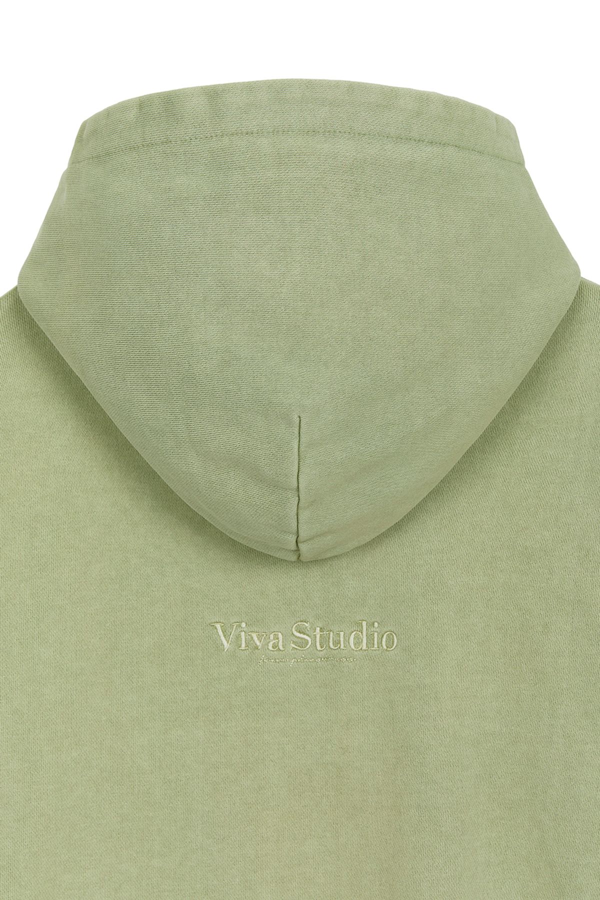 비바스튜디오(VIVASTUDIO) BASIC SYMBOL LOGO HOODIE [LIGHT GREEN]