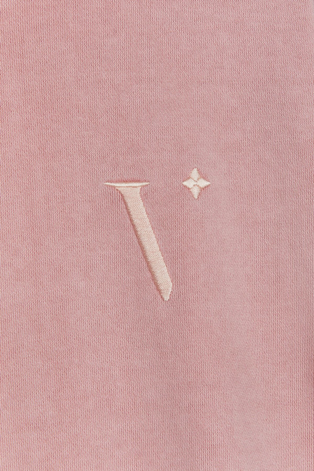 비바스튜디오(VIVASTUDIO) BASIC SYMBOL LOGO HOODIE [PINK]