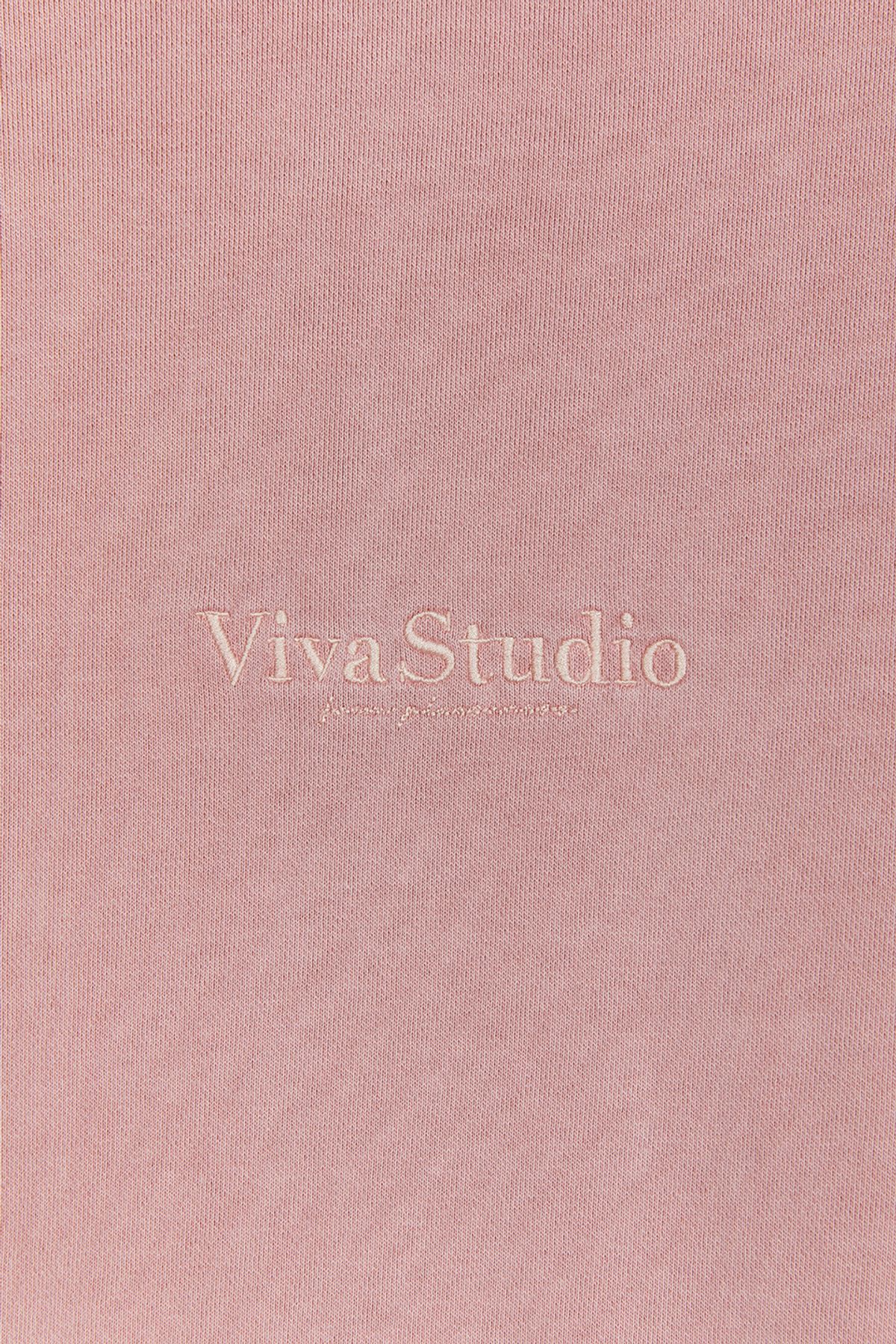 비바스튜디오(VIVASTUDIO) BASIC SYMBOL LOGO HOODIE [PINK]