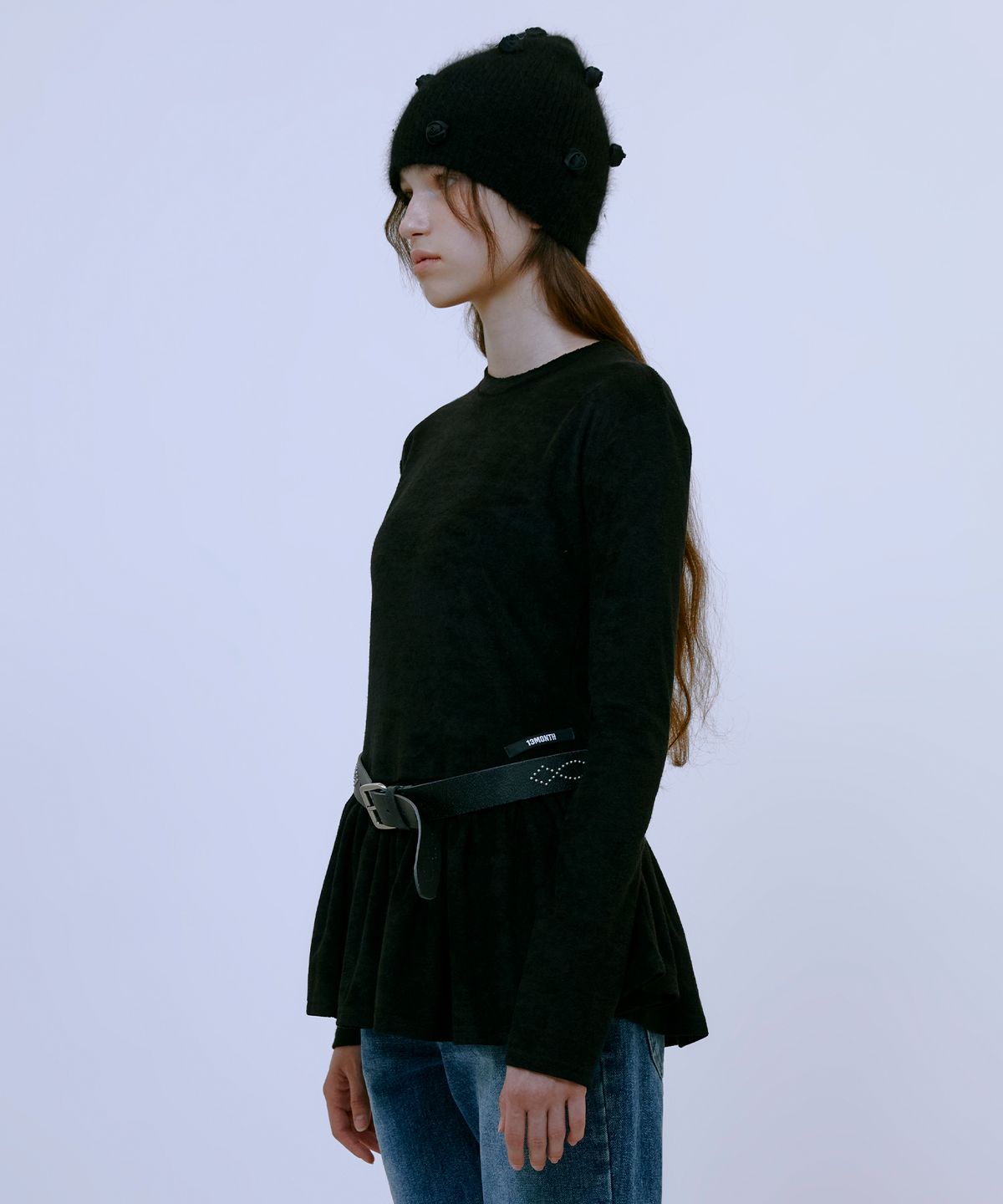 써틴먼스(13MONTH) Flare Edge Top (BLACK)