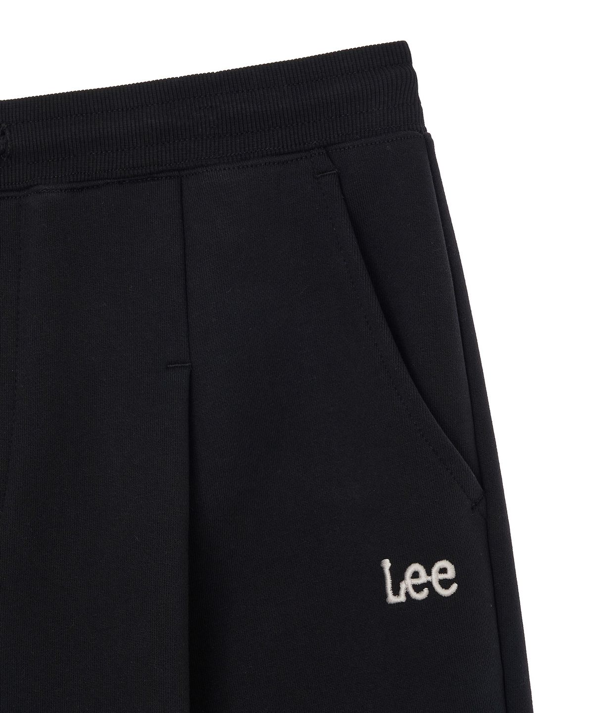 리(LEE) 트위치 로고 원턱 스웻 팬츠 블랙
