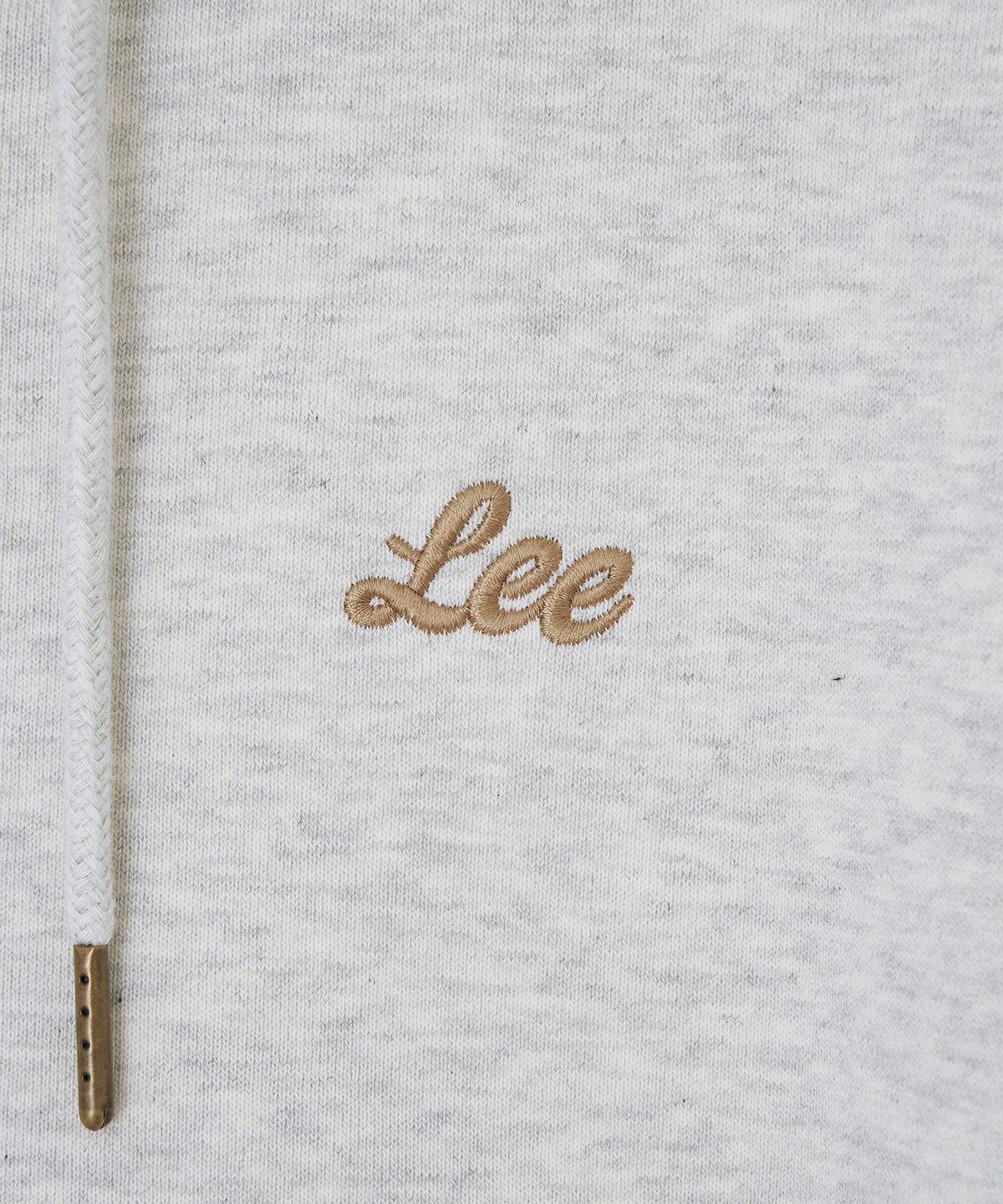 리(LEE) 우먼 크롭 후드 집업 오트밀