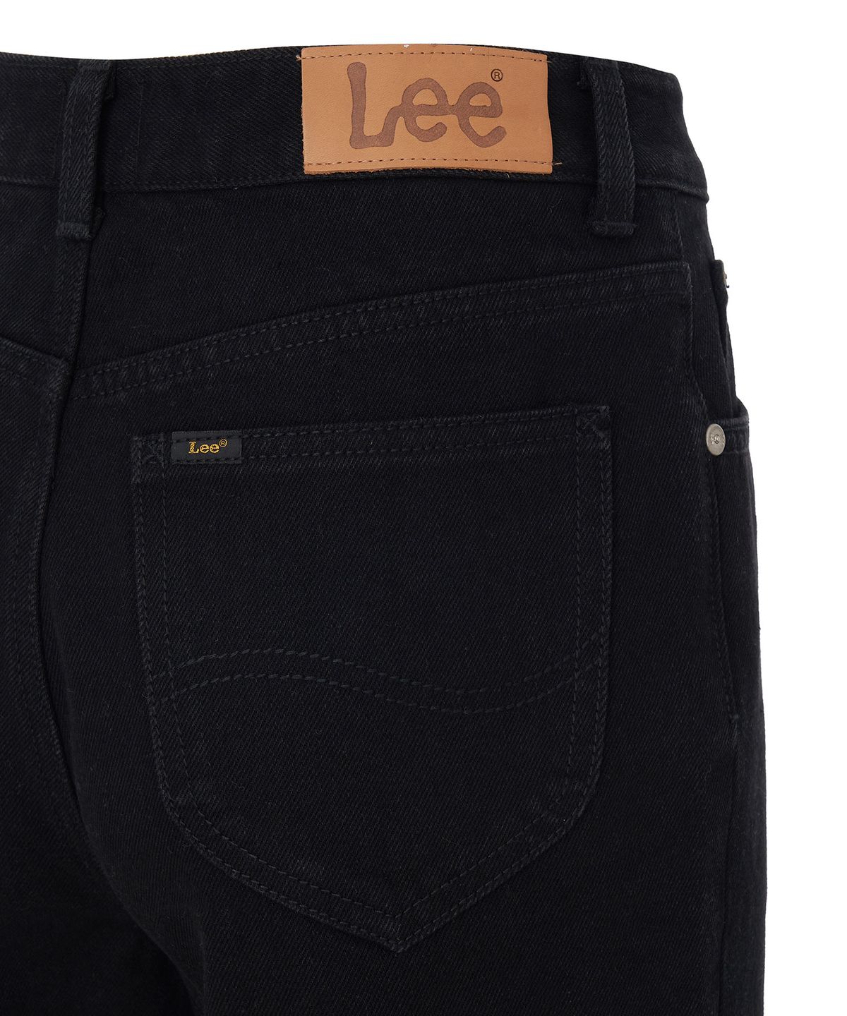 리(LEE) 우먼 스트레이트핏 데님 팬츠 블랙 워시드