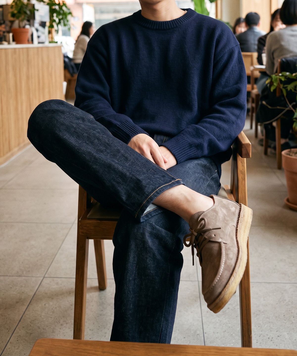 버튼서울(BUTTON SEOUL) 스웨이드 왈라비 모크슈즈 (다크 브라운)