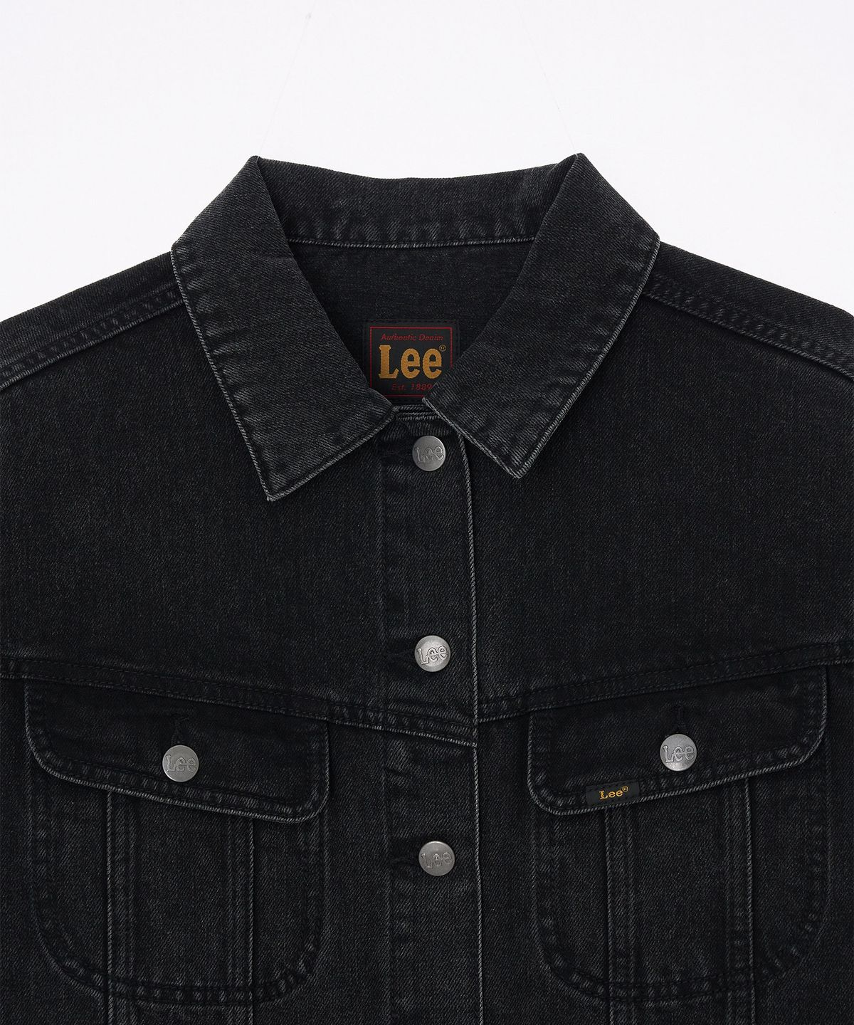 리(LEE) 데님 원피스 블랙