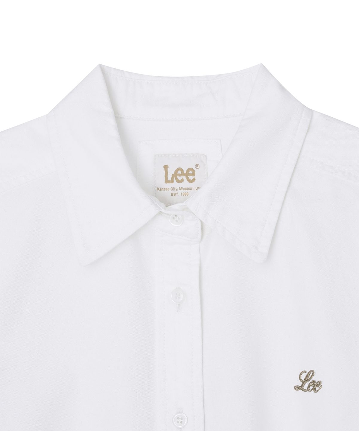 리(LEE) 우먼 유니온 로고 오버핏 셔츠 화이트
