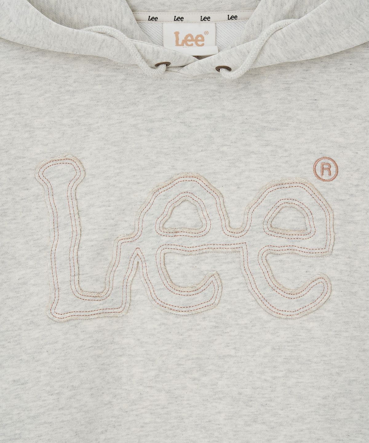 리(LEE) 우먼 크롭 빅 트위치 후드 티셔츠 오트밀