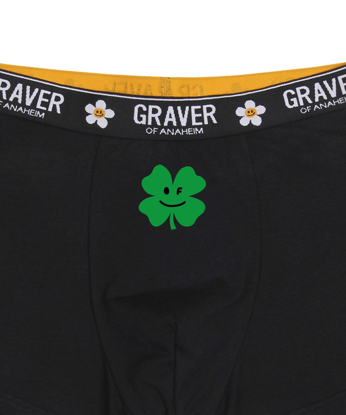 그레이버(GRAVER) [1PACK]클로버 스마일 맨즈 드로즈_블랙
