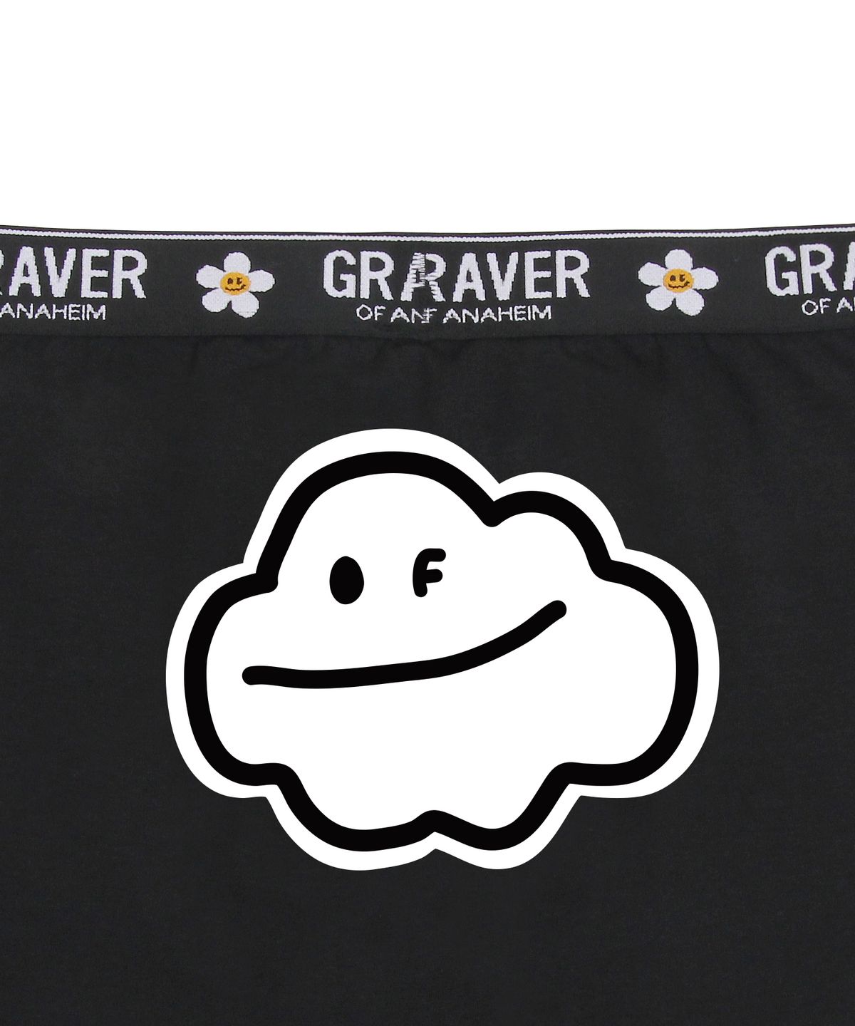 그레이버(GRAVER) [1PACK]백 구름 스마일 맨즈 드로즈_블랙