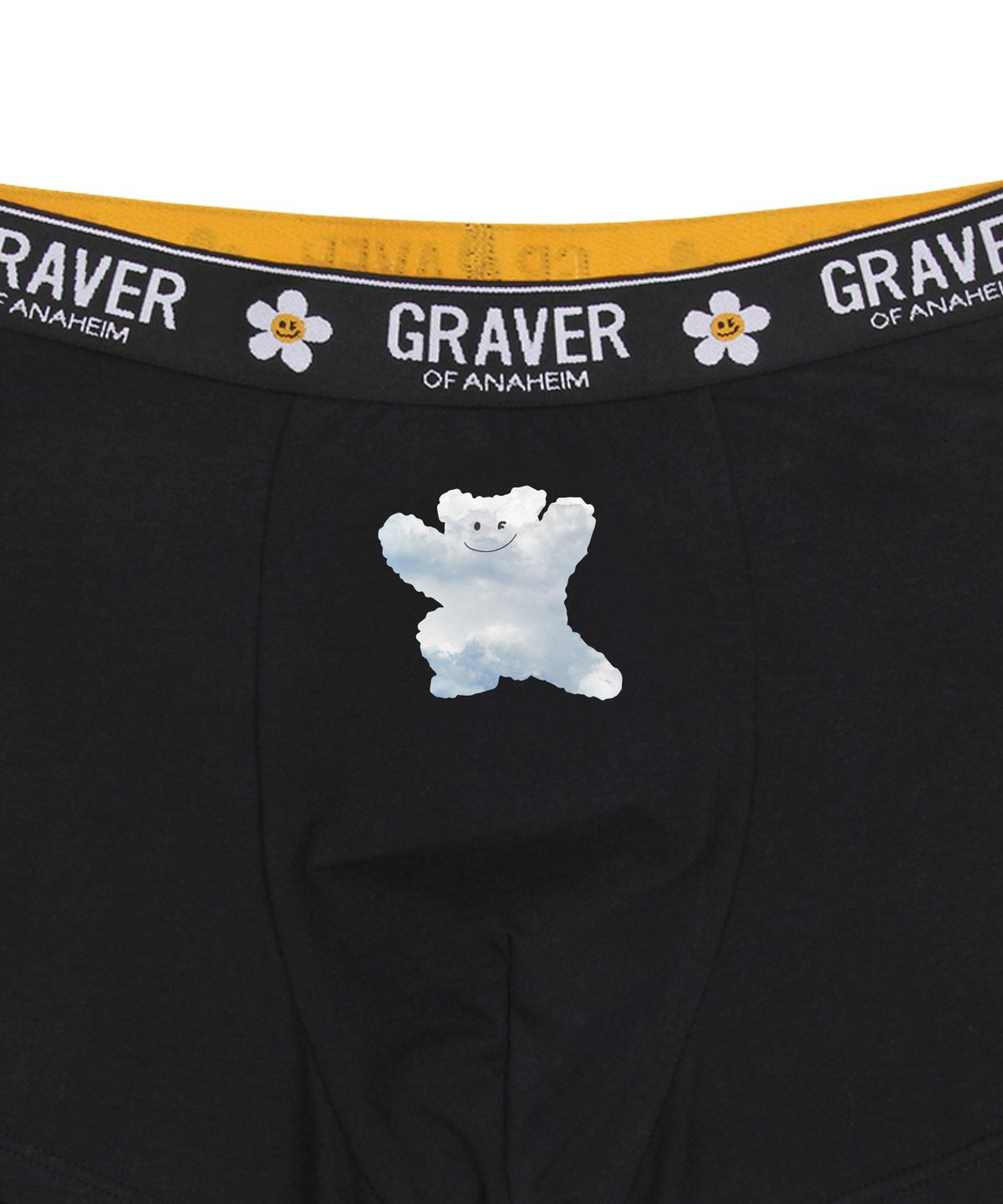 그레이버(GRAVER) [1PACK]구름 베어 스마일 맨즈 드로즈_블랙