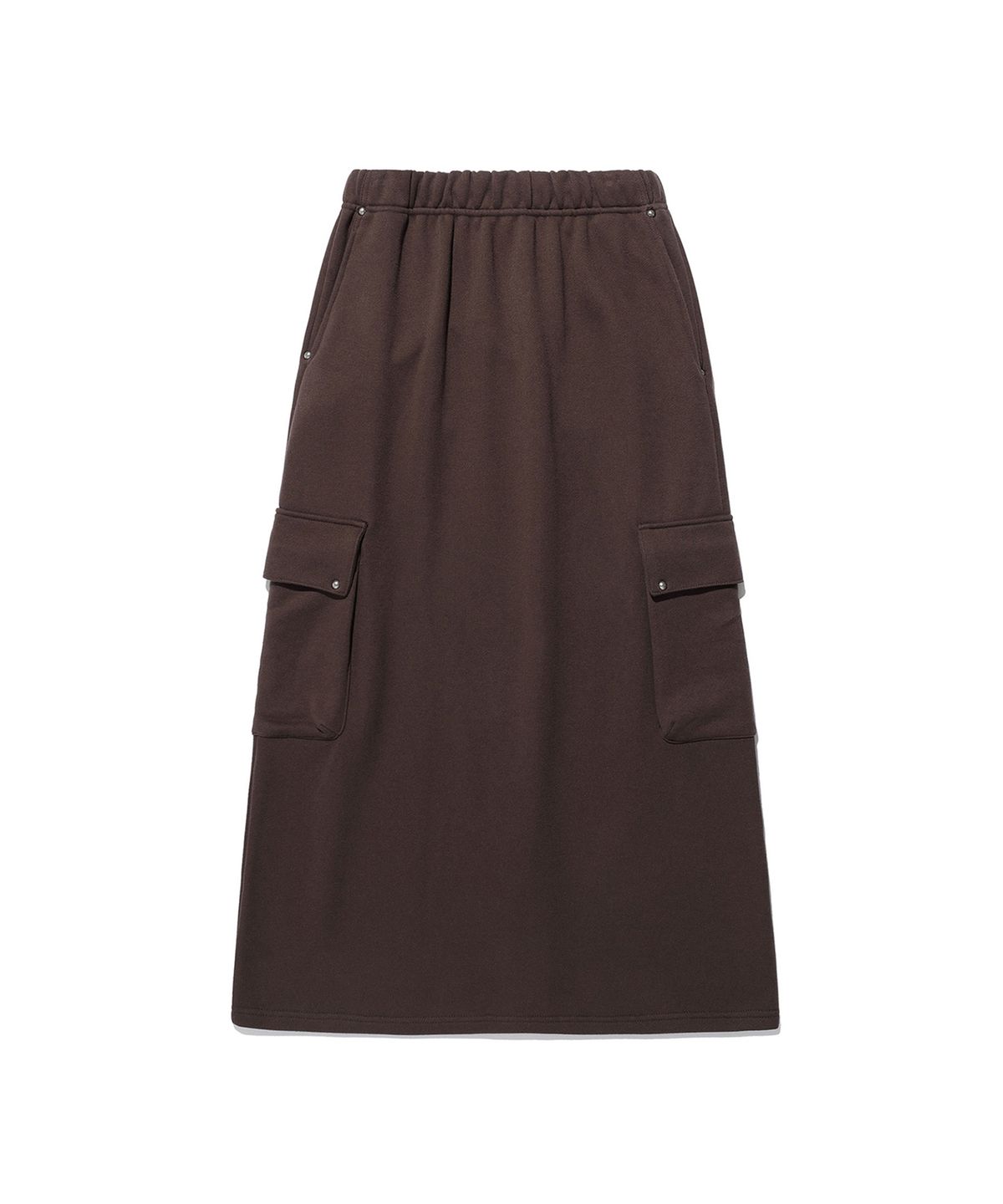 이스트쿤스트(ISTKUNST) MAXI CARGO SWEAT SKIRT_BROWN(IK2EFFPA02A)