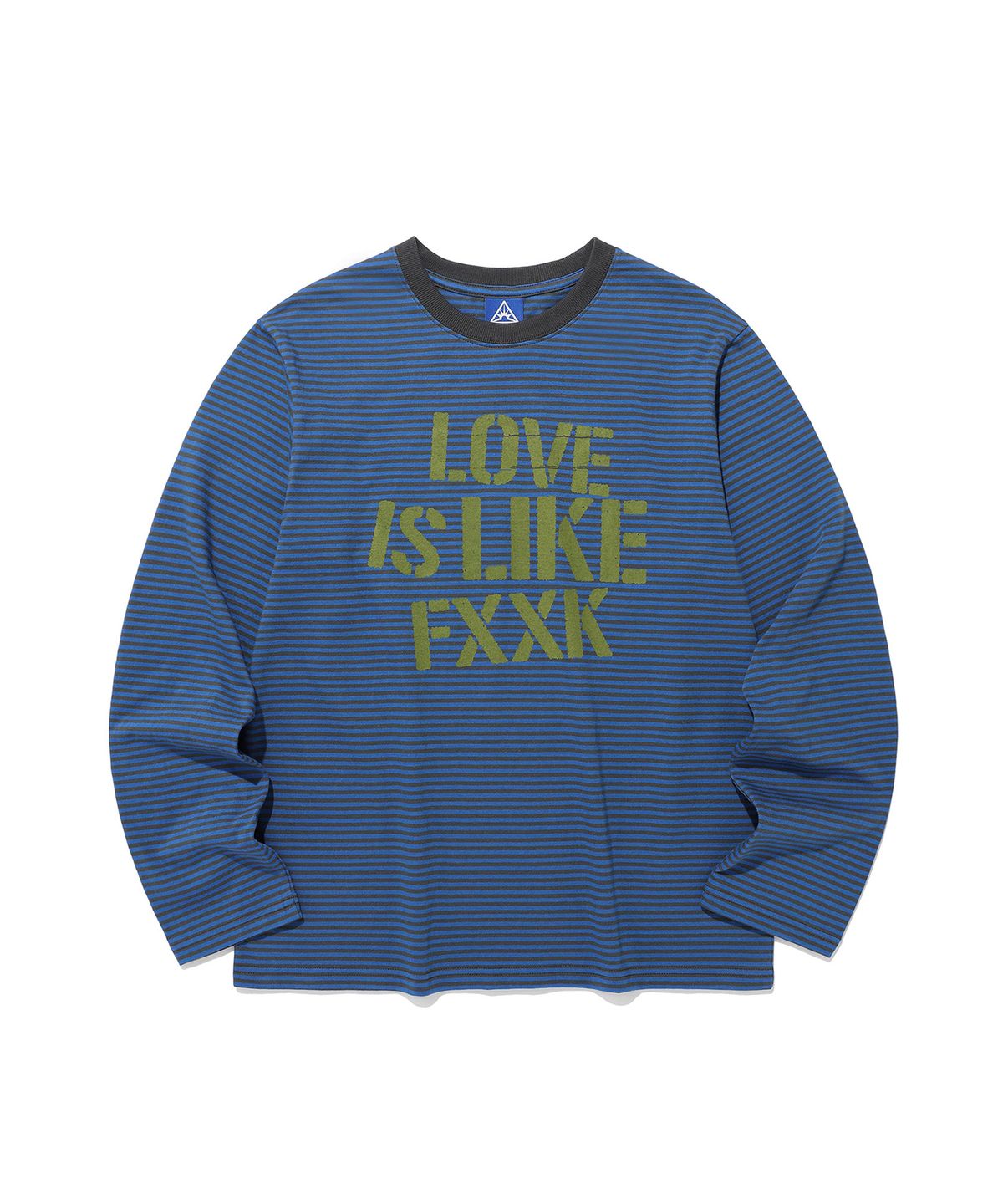 이스트쿤스트(ISTKUNST) LOVE IS STRIPE LS TEE_BLUE(IK2EFMT552A)