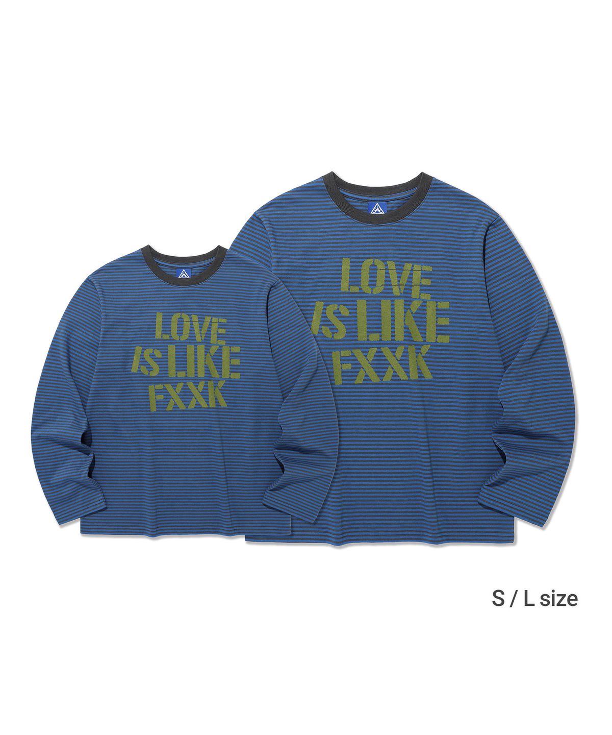 이스트쿤스트(ISTKUNST) LOVE IS STRIPE LS TEE_BLUE(IK2EFMT552A)
