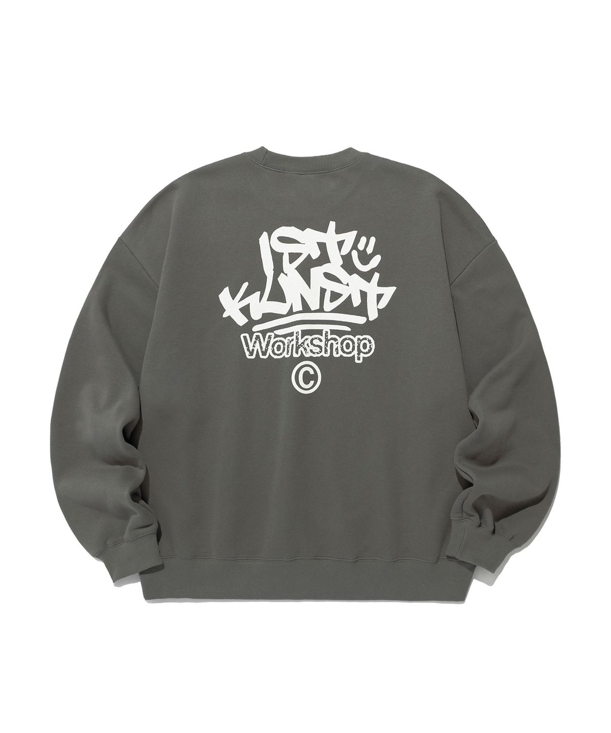 이스트쿤스트(ISTKUNST) IK TAG LOGO SWEATSHIRTS_CHARCOAL(IK2EFMM451A)