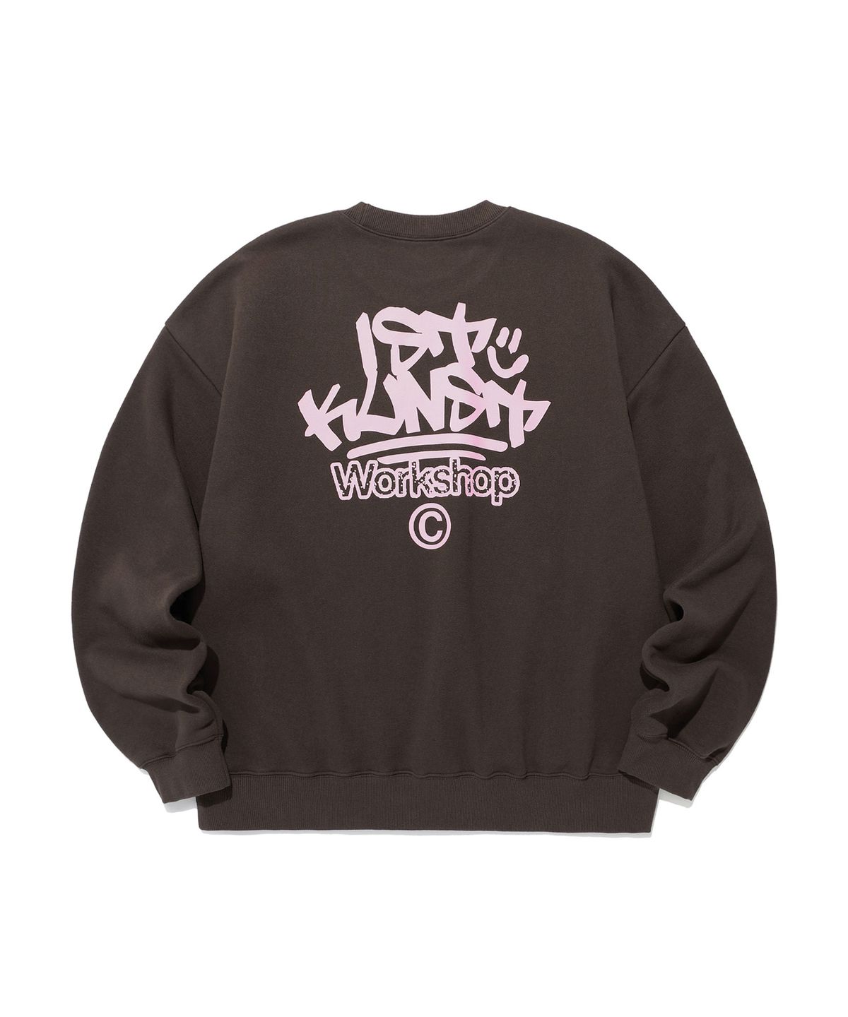 이스트쿤스트(ISTKUNST) IK TAG LOGO SWEATSHIRTS_BROWN(IK2EFMM451A)