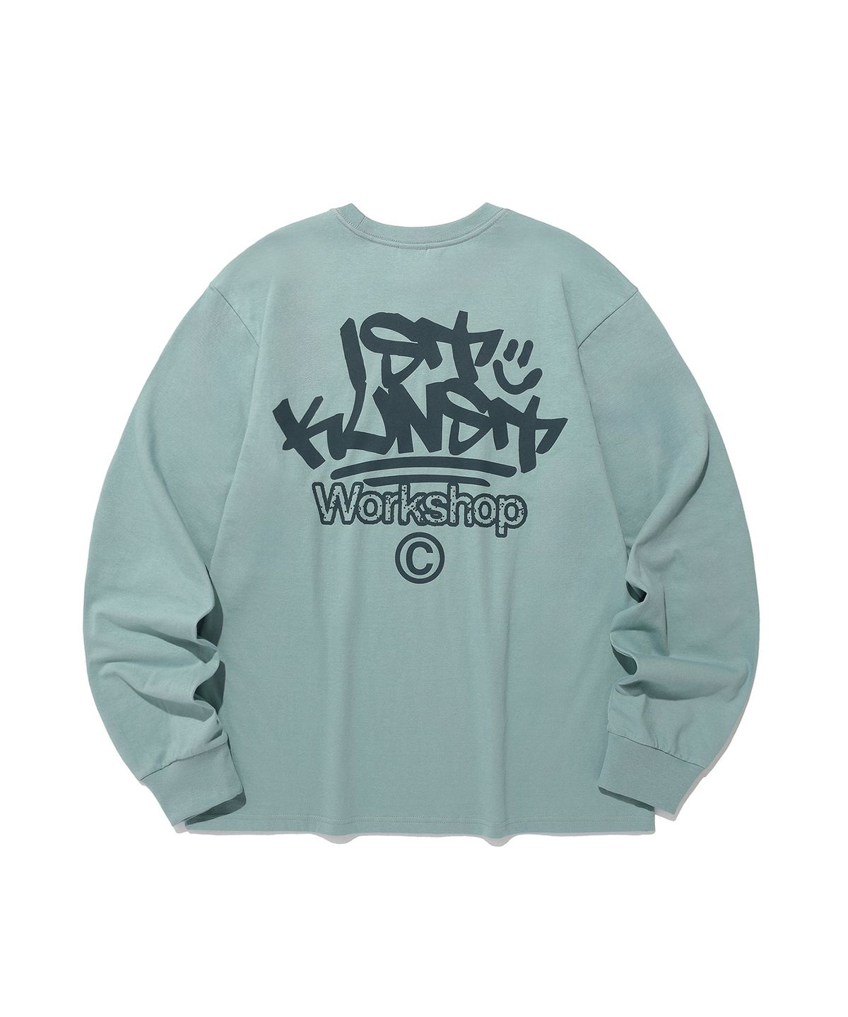 이스트쿤스트(ISTKUNST) IK TAG LOGO LS TEE_BLUE(IK2EFMT551A)
