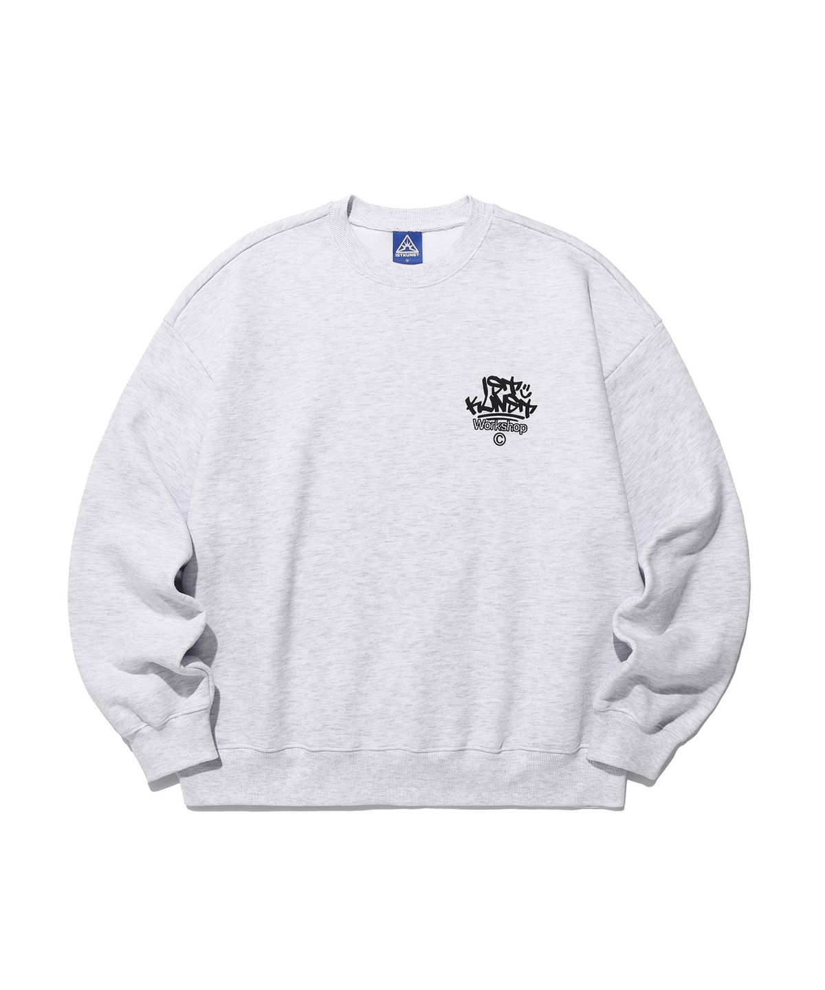 이스트쿤스트(ISTKUNST) IK TAG LOGO SWEATSHIRTS_LIGHT GREY(IK2EFMM451A)