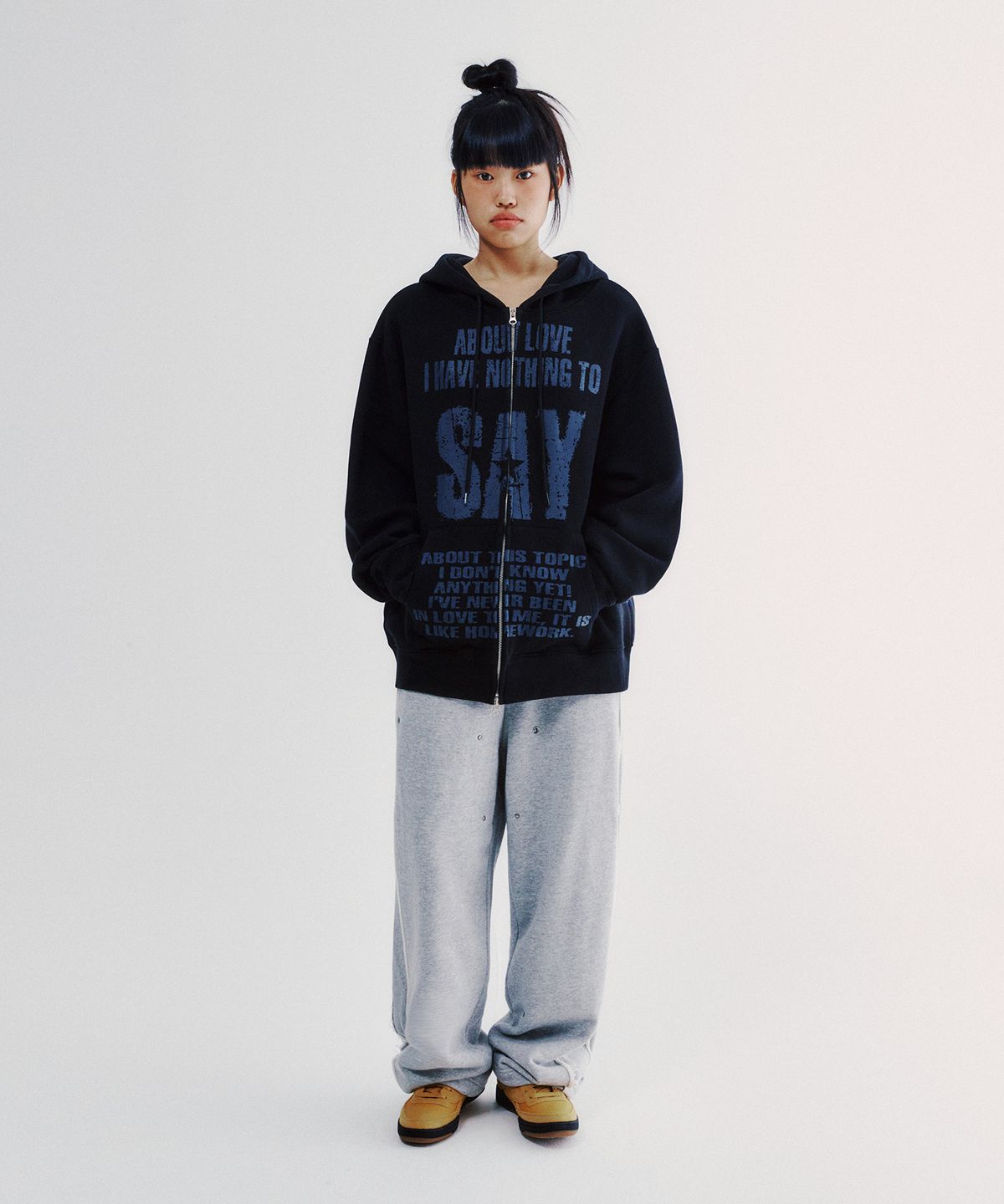 이스트쿤스트(ISTKUNST) SAY HOOD ZIP UP_BLACK(IK2EFMM484A)