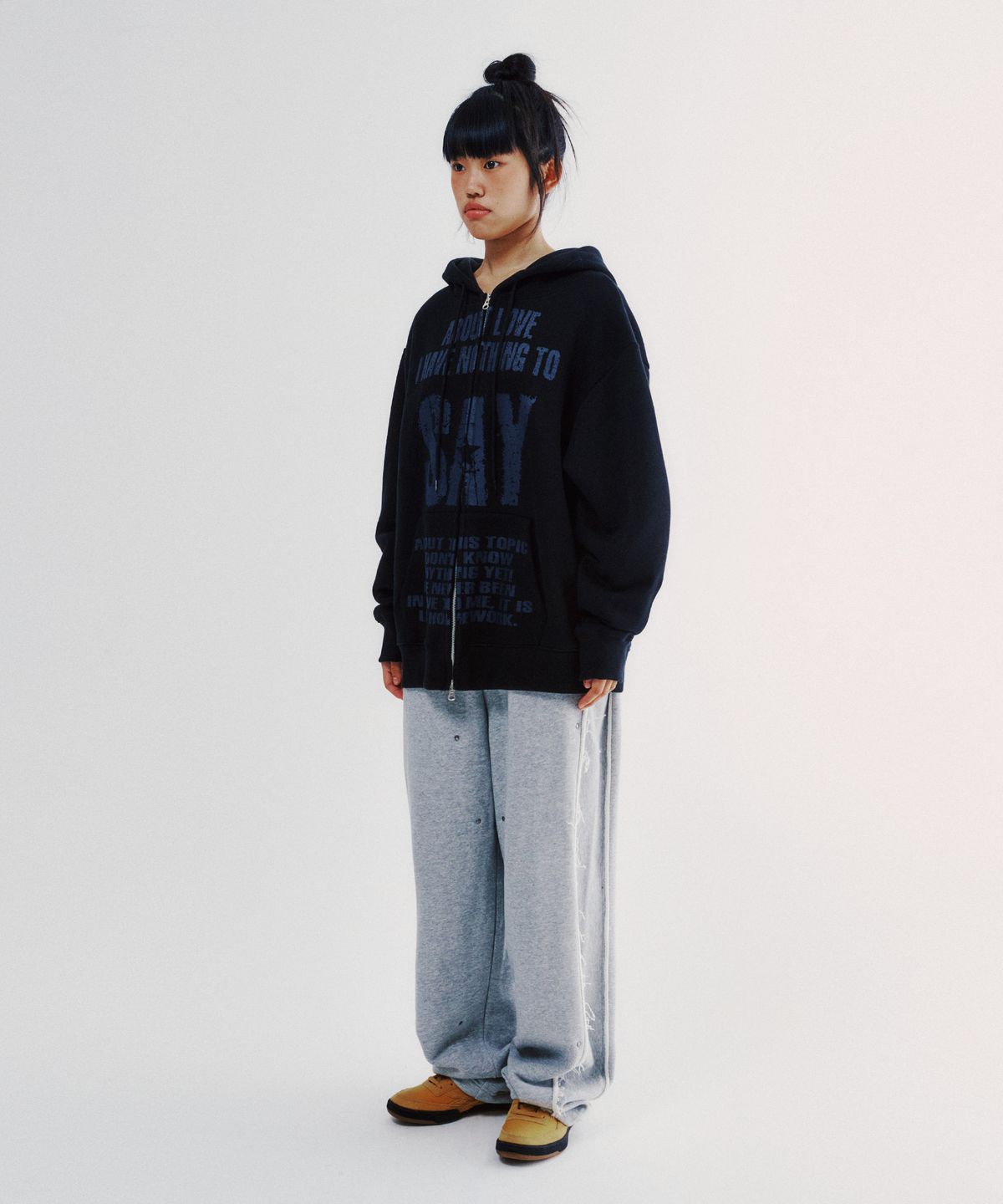 이스트쿤스트(ISTKUNST) SAY HOOD ZIP UP_BLACK(IK2EFMM484A)