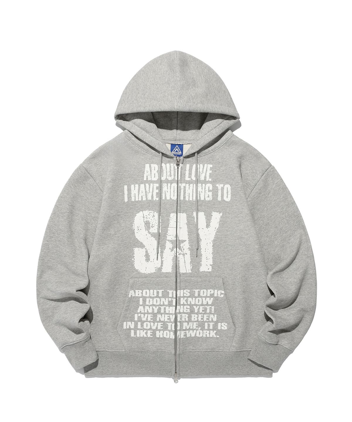 이스트쿤스트(ISTKUNST) SAY HOOD ZIP UP_GREY(IK2EFMM484A)