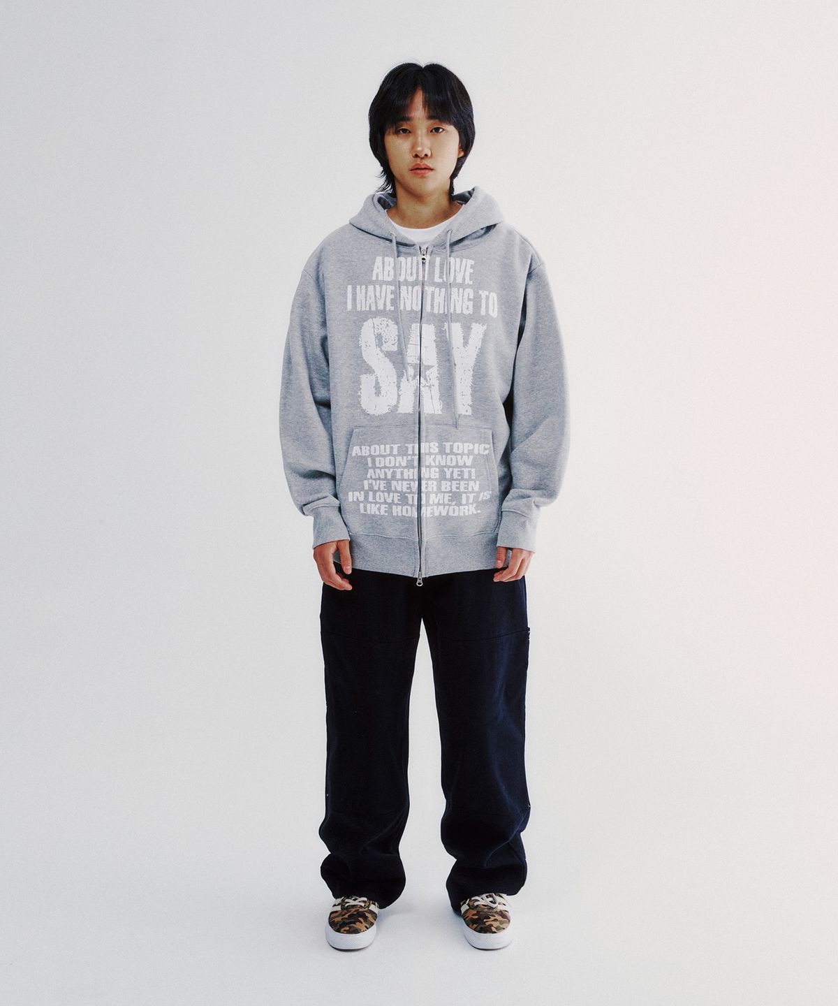 이스트쿤스트(ISTKUNST) SAY HOOD ZIP UP_GREY(IK2EFMM484A)