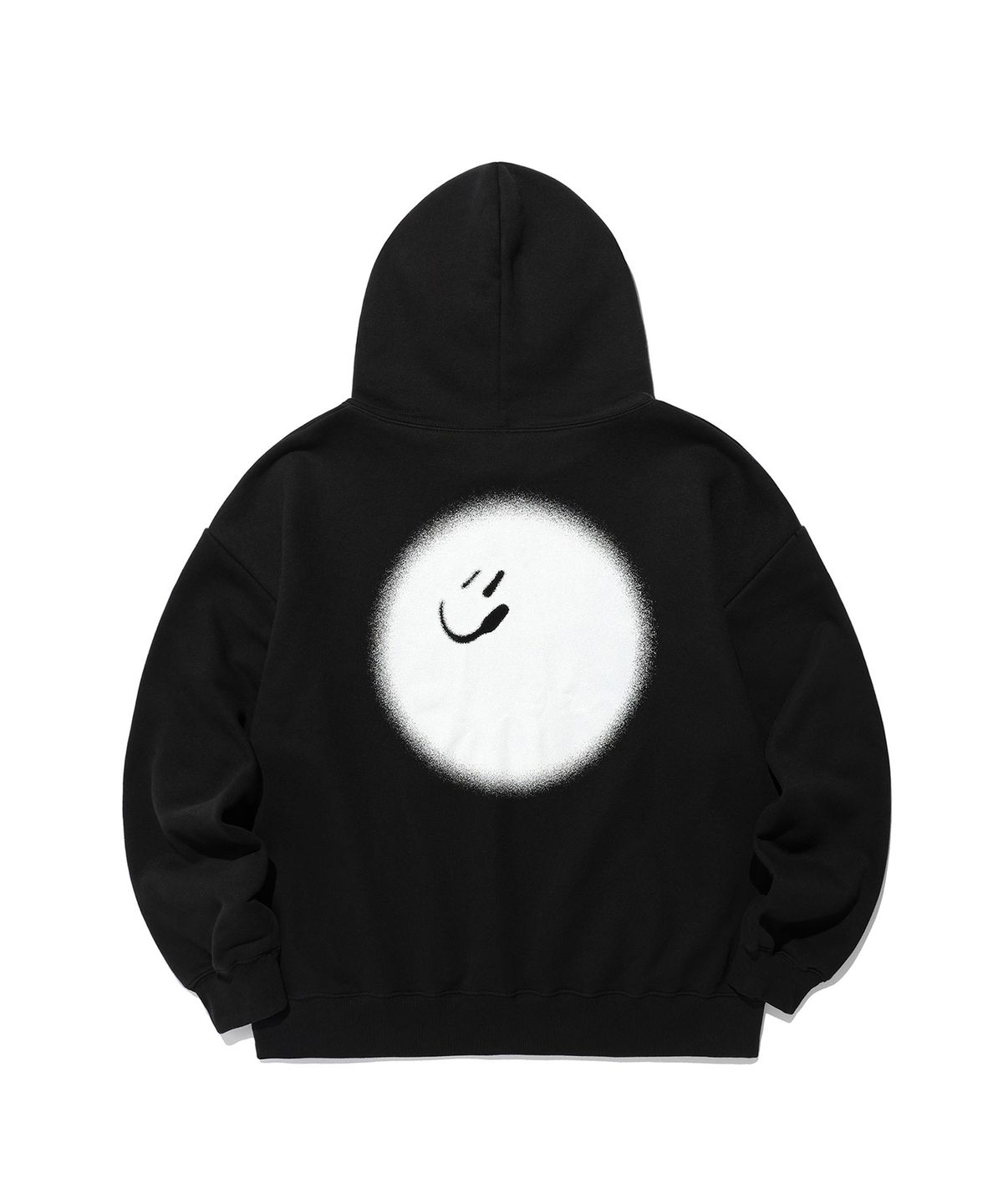 이스트쿤스트(ISTKUNST) BLUR SMILEY BALL HOODIE_BLACK(IK2EFMM402A)