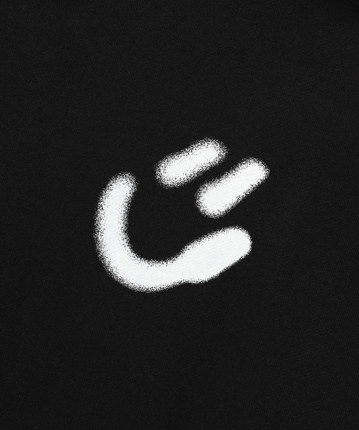 이스트쿤스트(ISTKUNST) BLUR SMILEY BALL HOODIE_BLACK(IK2EFMM402A)