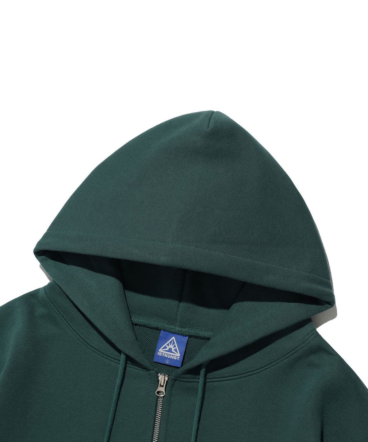 이스트쿤스트(ISTKUNST) LOGO&SMILEY HOOD ZIP UP_DEEP GREEN(IK2EFMM480A)