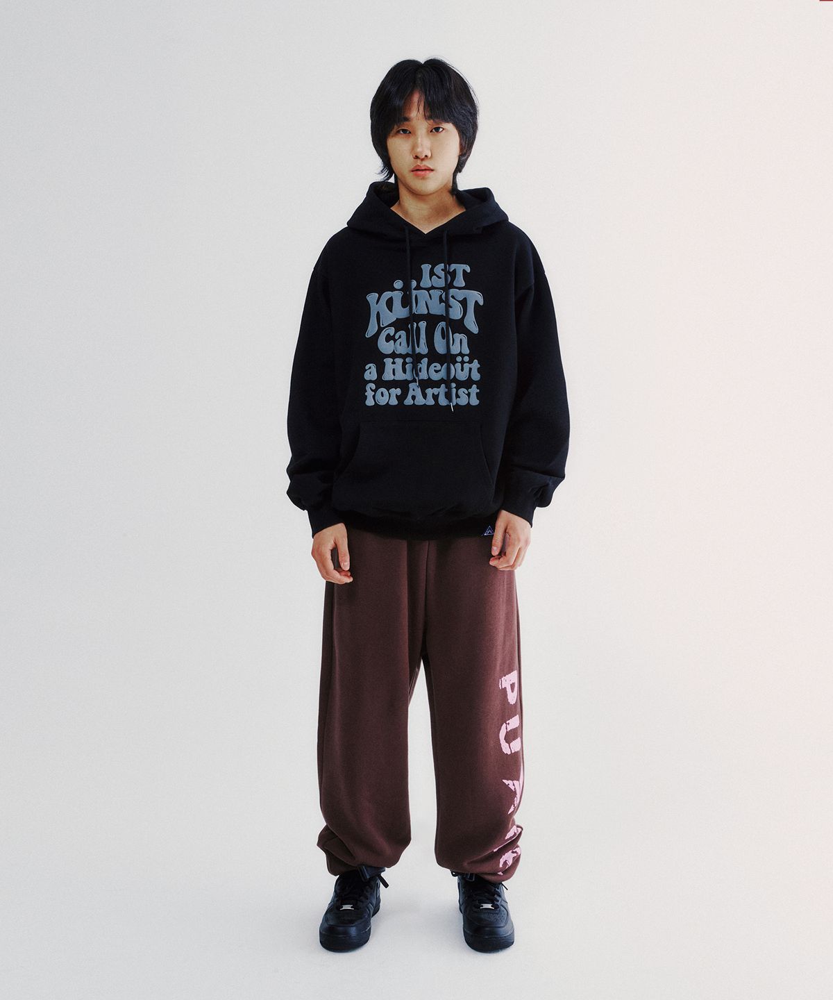 이스트쿤스트(ISTKUNST) HIDEOUT HOODIE_BLACK(IK2ESMM403A)