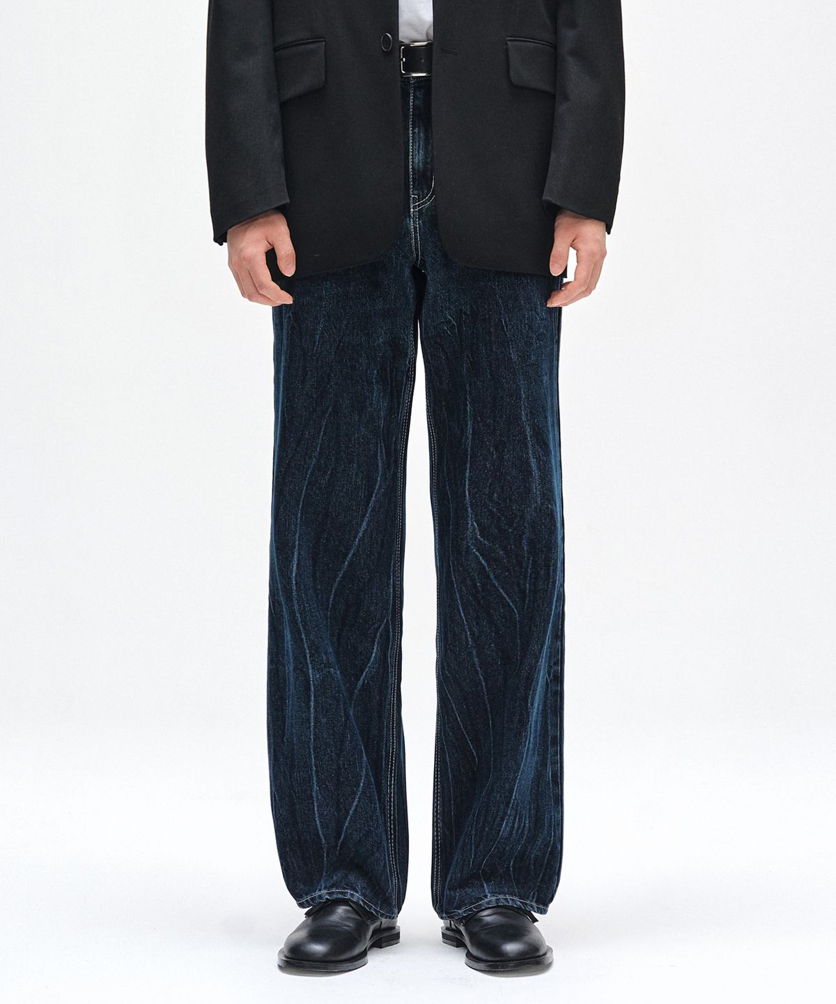 데케트(DECET) Dawn Semi Wide Jeans DCPT002CRDBlue