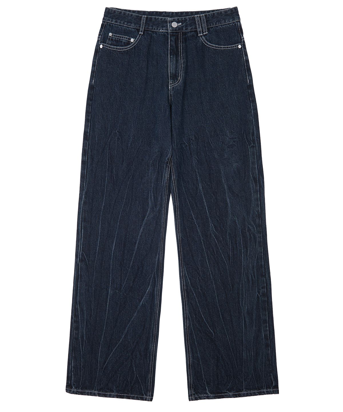 데케트(DECET) Dawn Semi Wide Jeans DCPT002CRDBlue