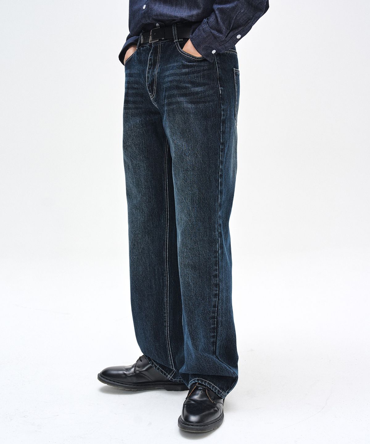 데케트(DECET) Dawn Semi Wide Jeans DCPT002DBlueB