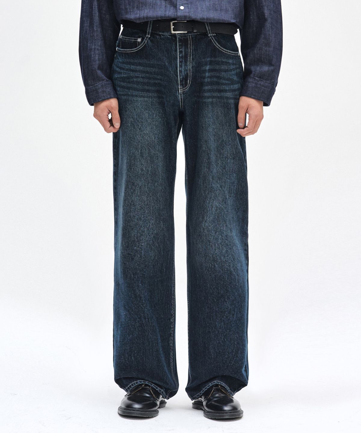 데케트(DECET) Dawn Semi Wide Jeans DCPT002DBlueB