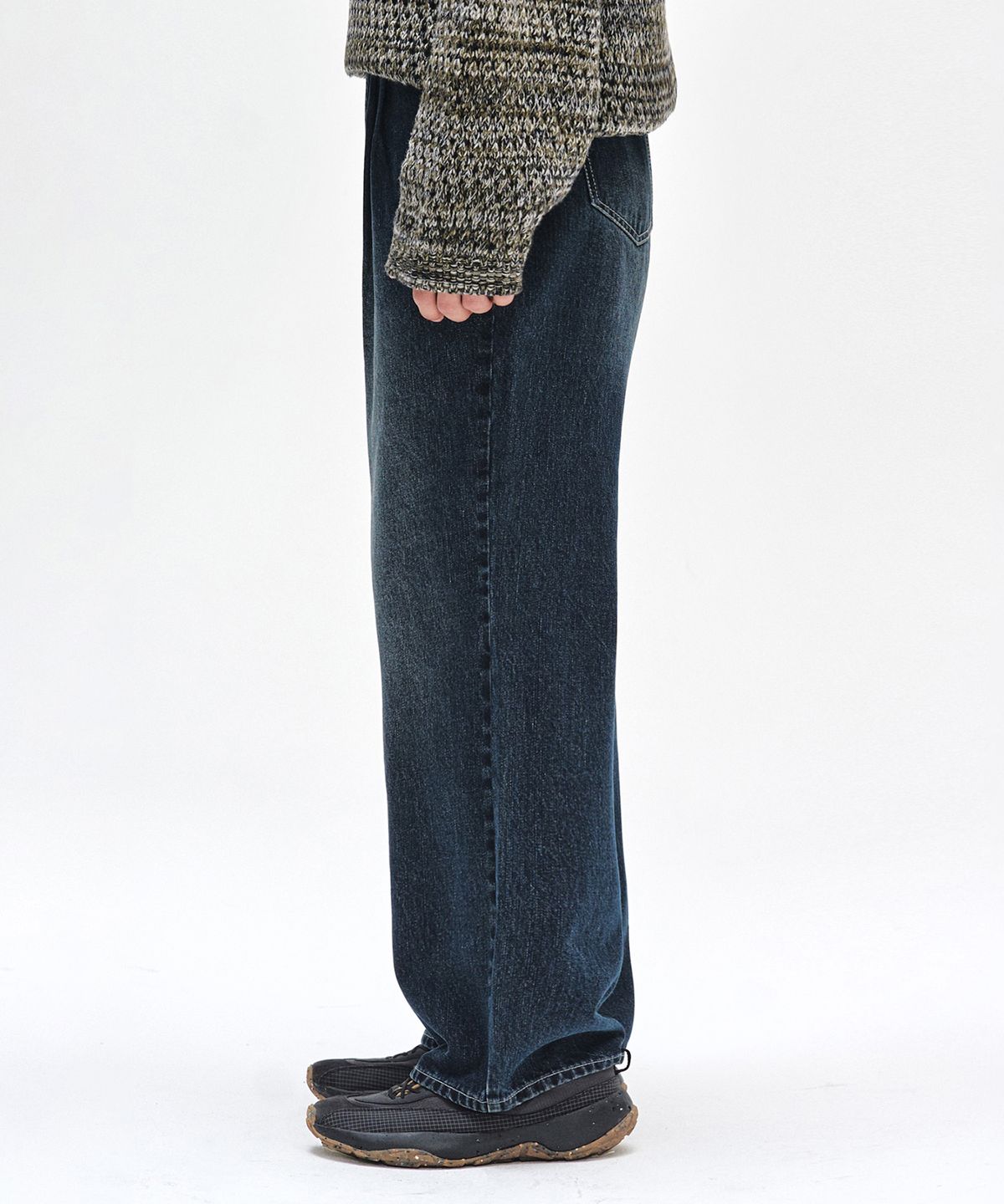 데케트(DECET) Dawn 2Pleats Wide Jeans DCPT007DBlueA