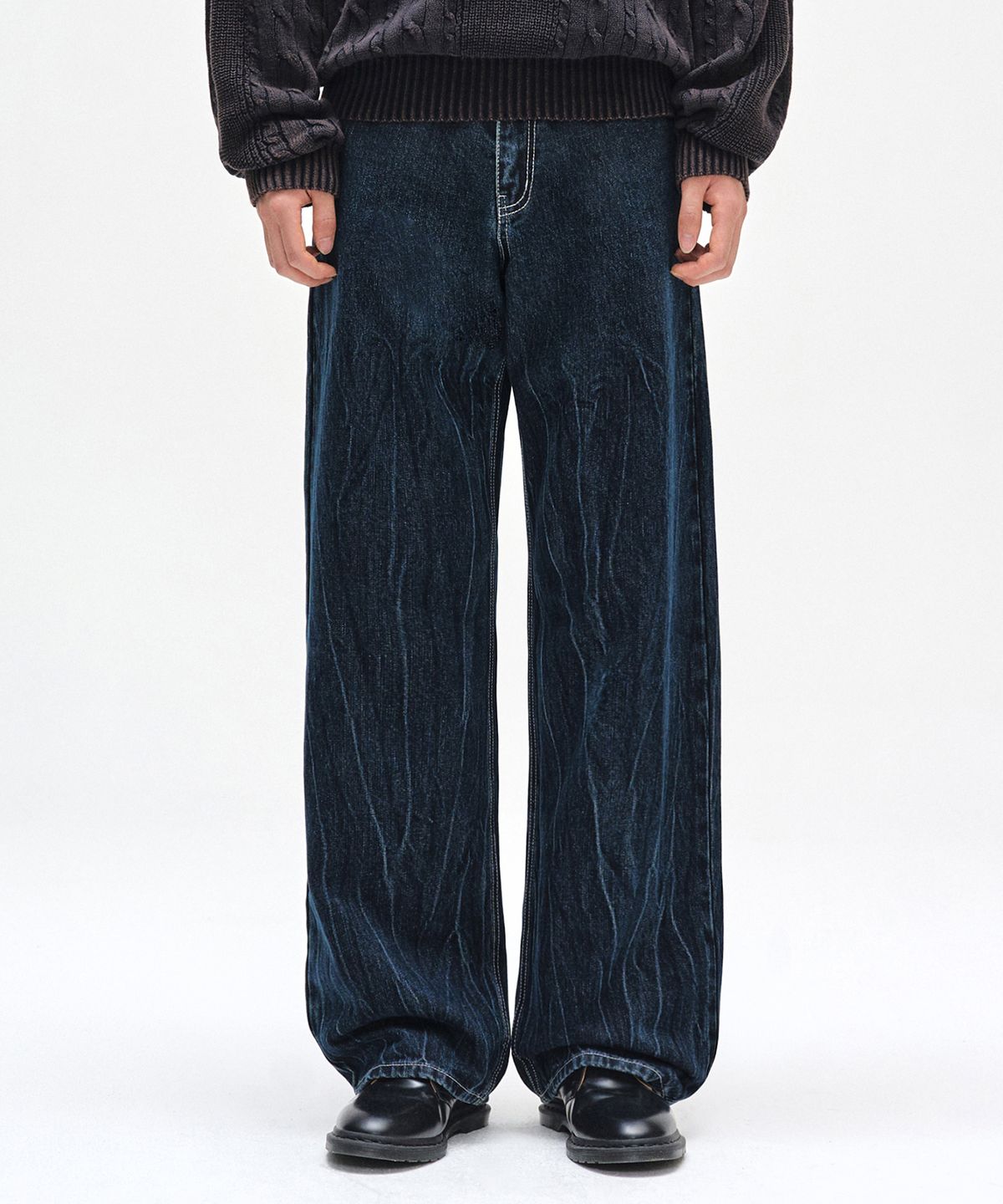 데케트(DECET) Mid Rise Wide Jeans DCPT027CRDBlue