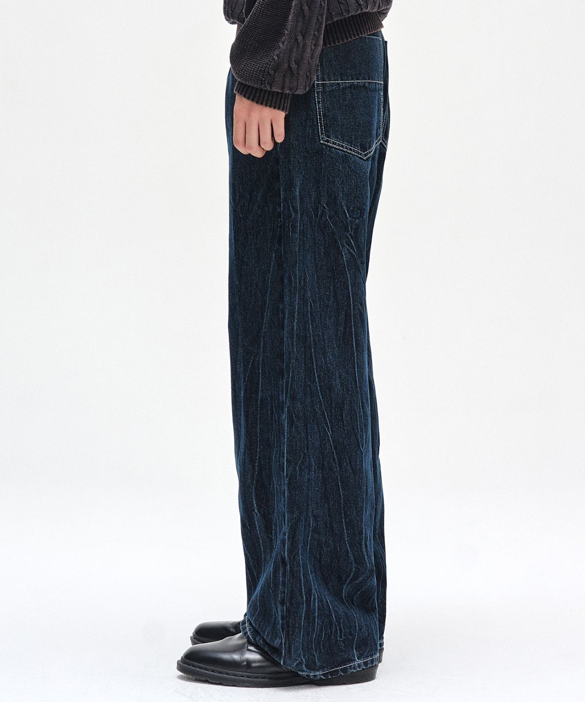 데케트(DECET) Mid Rise Wide Jeans DCPT027CRDBlue