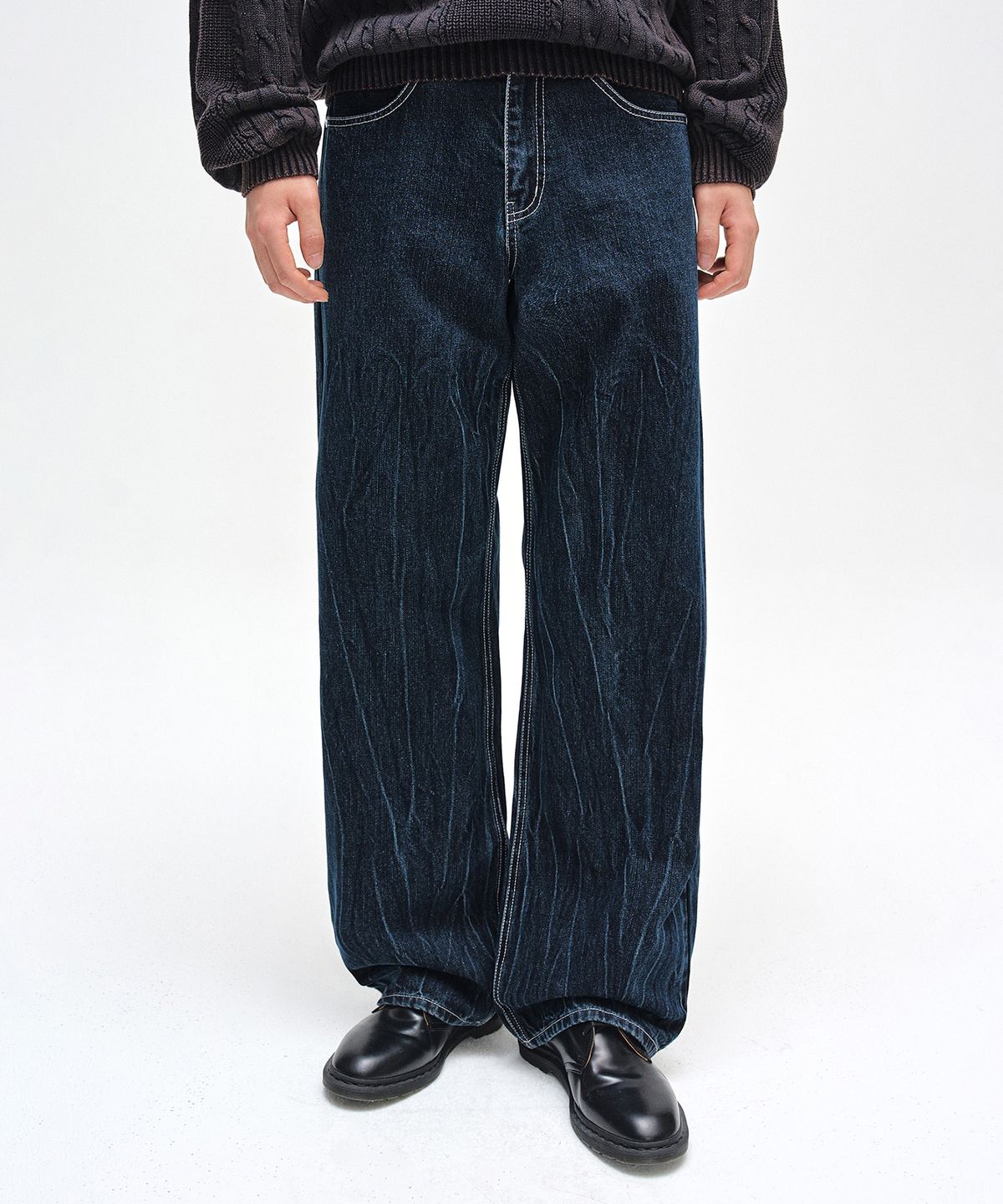 데케트(DECET) Mid Rise Wide Jeans DCPT027CRDBlue