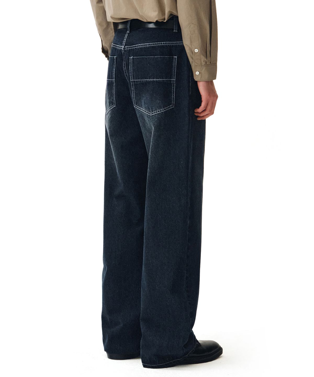 데케트(DECET) Mid Rise Wide Jeans DCPT027DBlueB