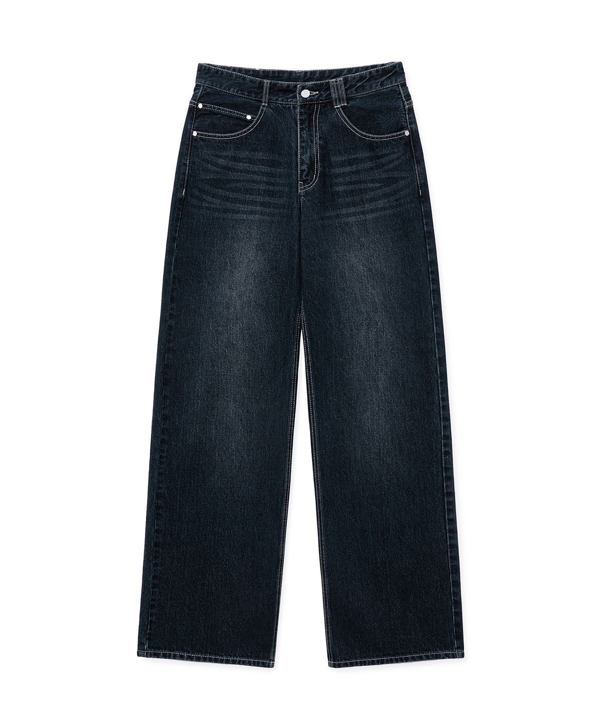 데케트(DECET) Mid Rise Wide Jeans DCPT027DBlueB