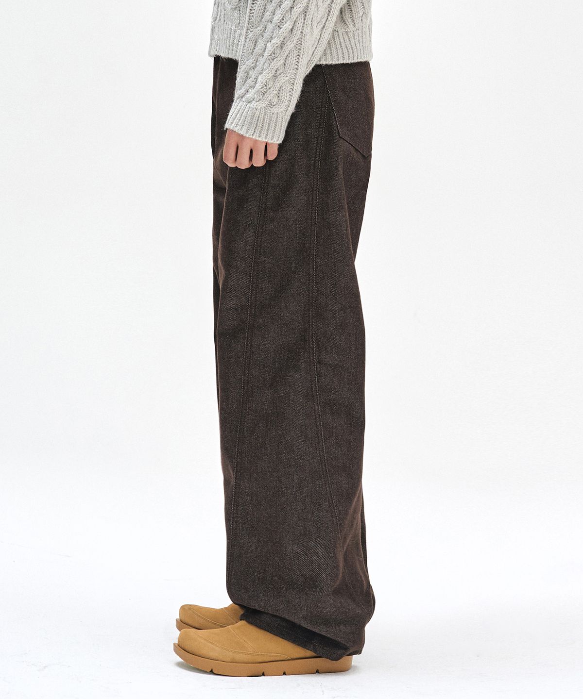 데케트(DECET) Curved Wide Jeans DCPT033CPBrown