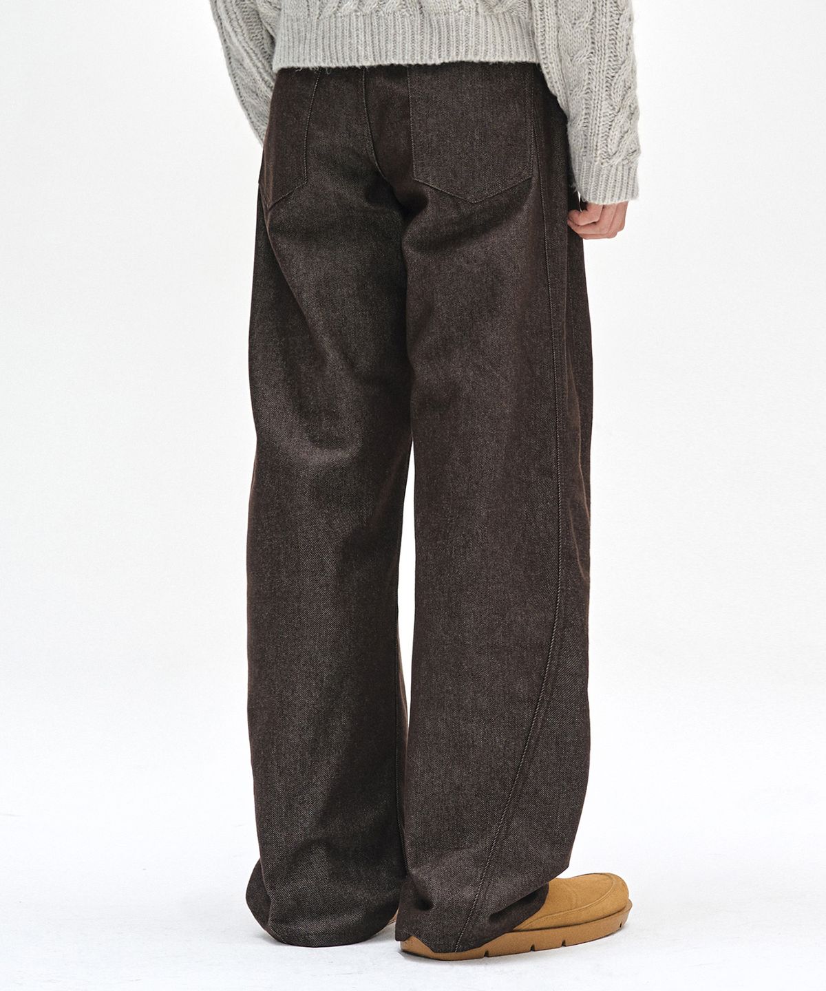 데케트(DECET) Curved Wide Jeans DCPT033CPBrown