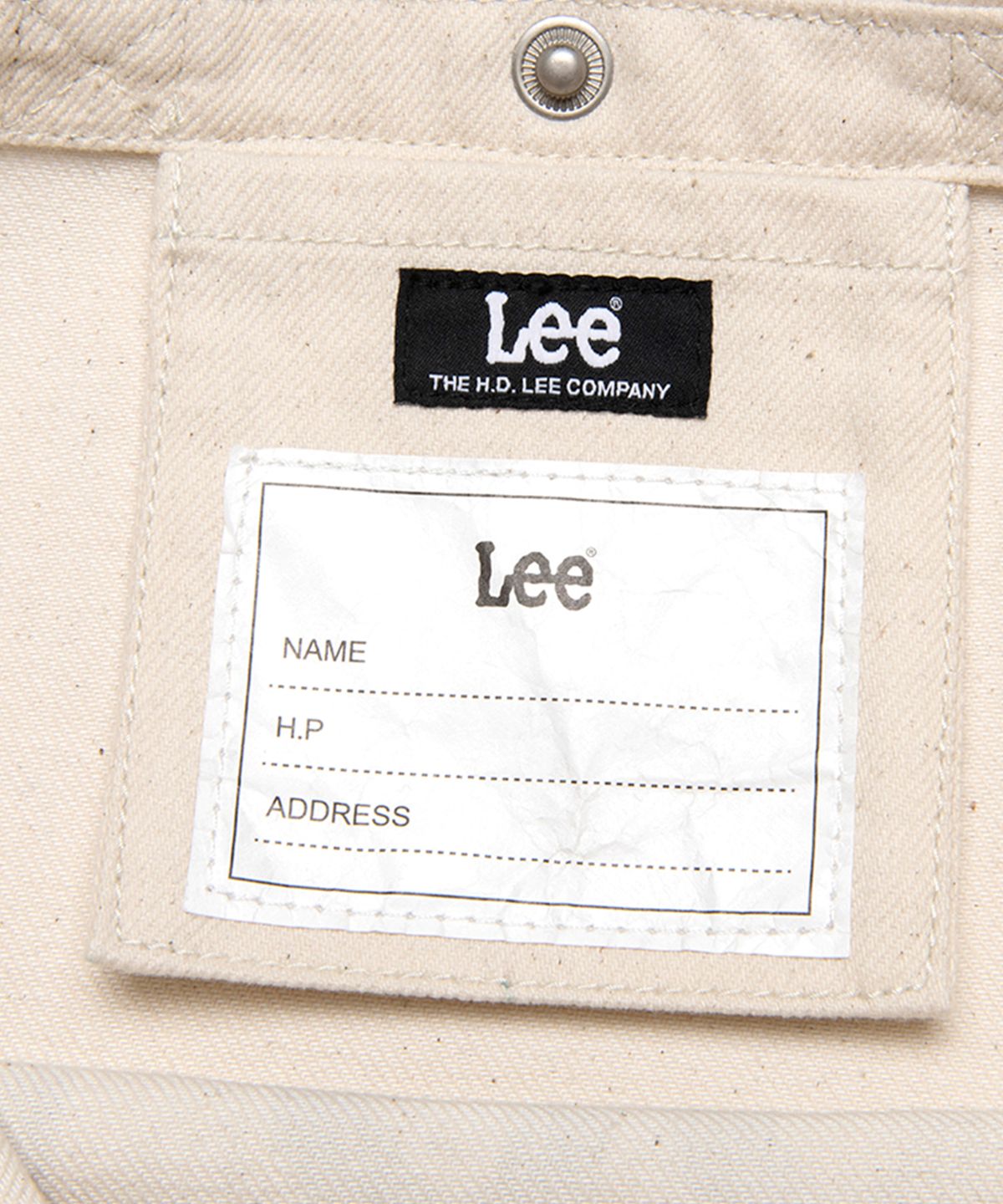 리 키즈(LEE KIDS) 빅 트위치 로고 데님 에코백 아이보리 LK2403EC03IV