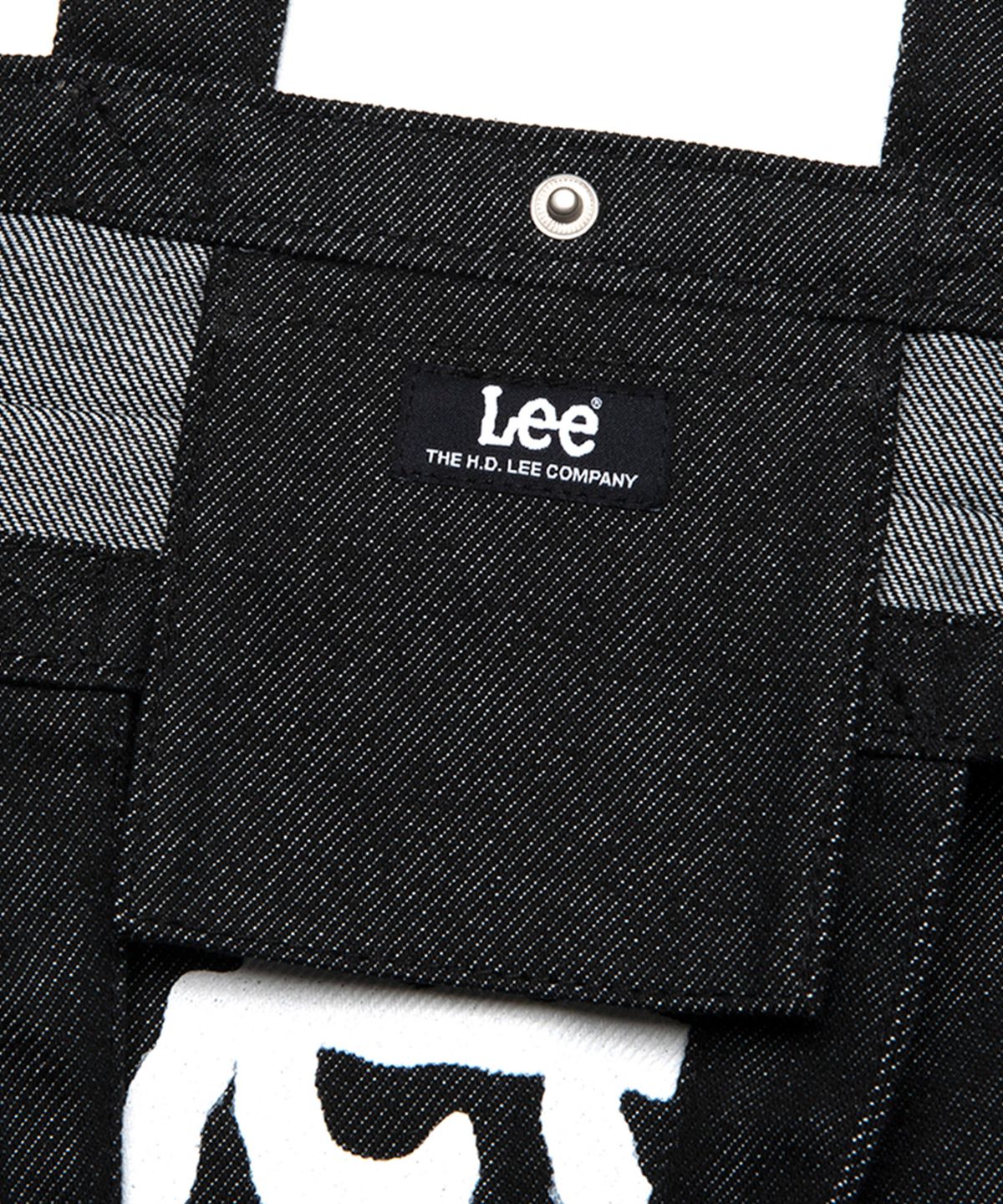 리 키즈(LEE KIDS) 빅 트위치 로고 데님 에코백 블랙 LK2403EC03BK