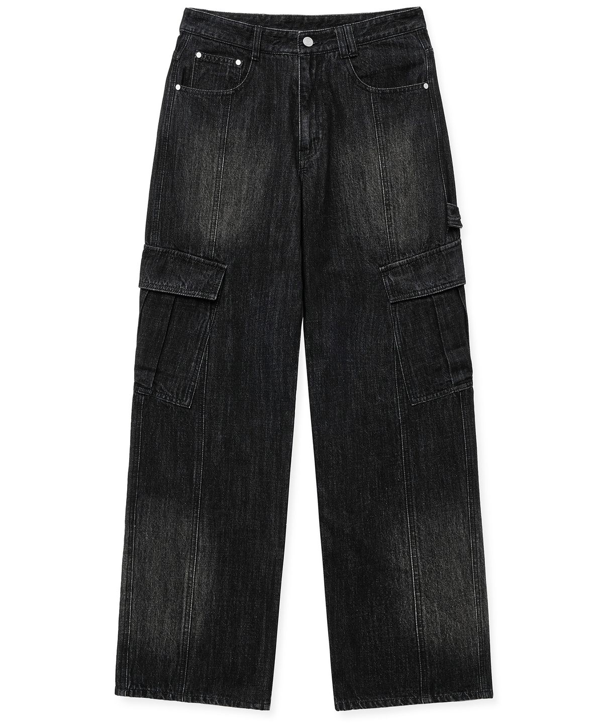 데케트(DECET) Cargo Carpenter Wide Jeans DCPT042BlackA